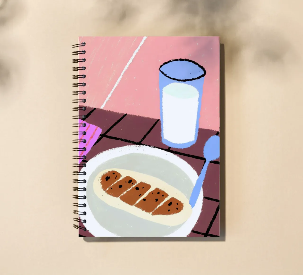 Milk And Food spiral notebook by PERSONAL TOUCH