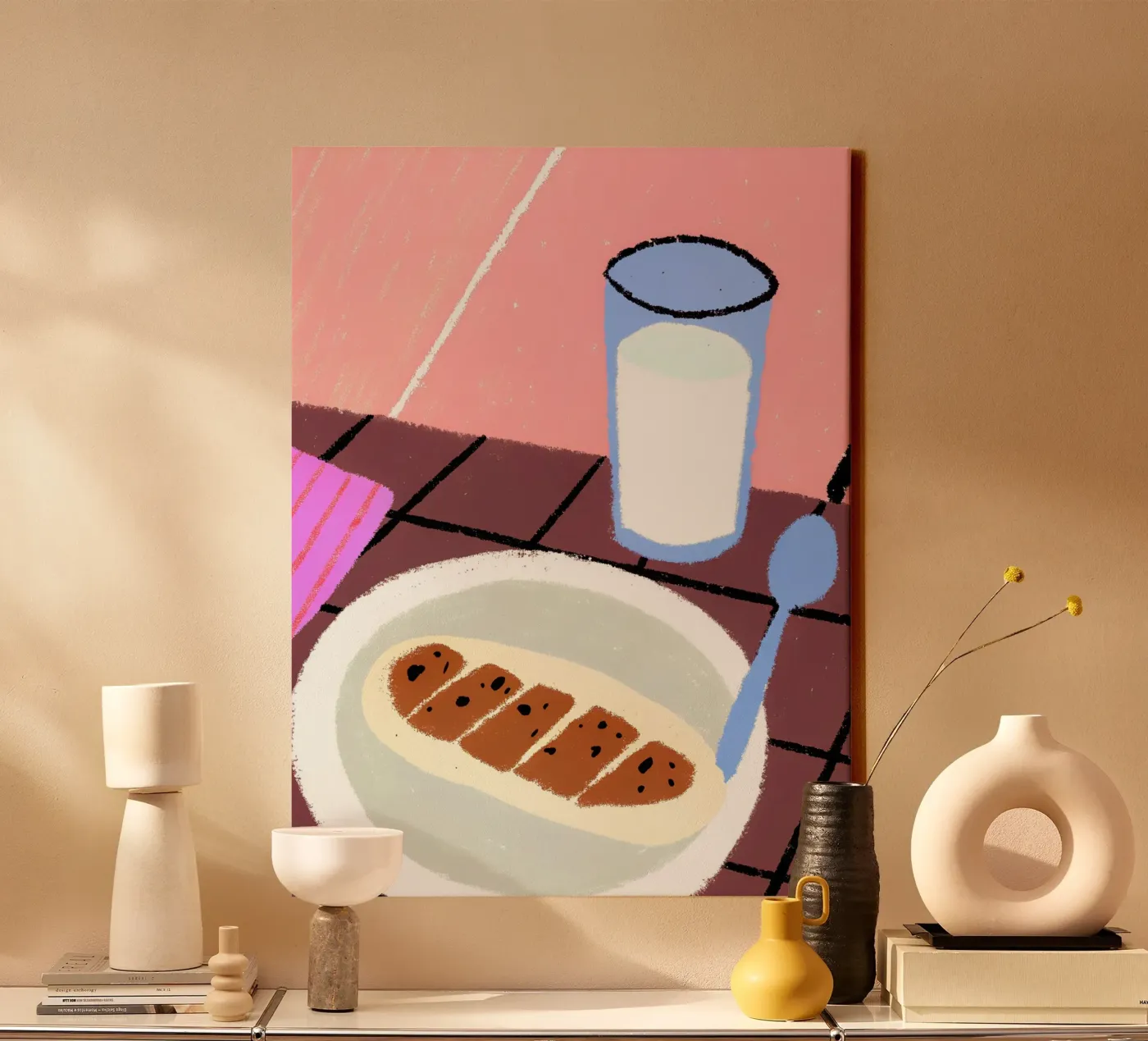 Latte e cibo tela da PERSONAL TOUCH