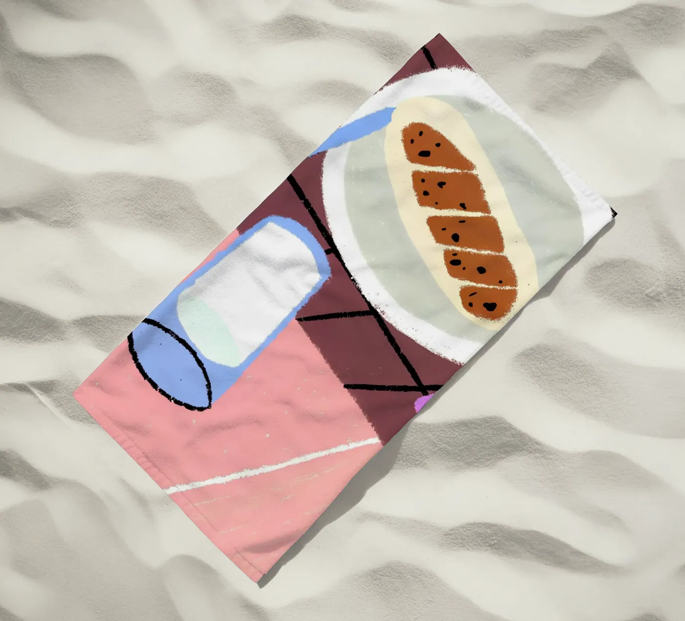 Milk And Food Strandtuch von PERSONAL TOUCH