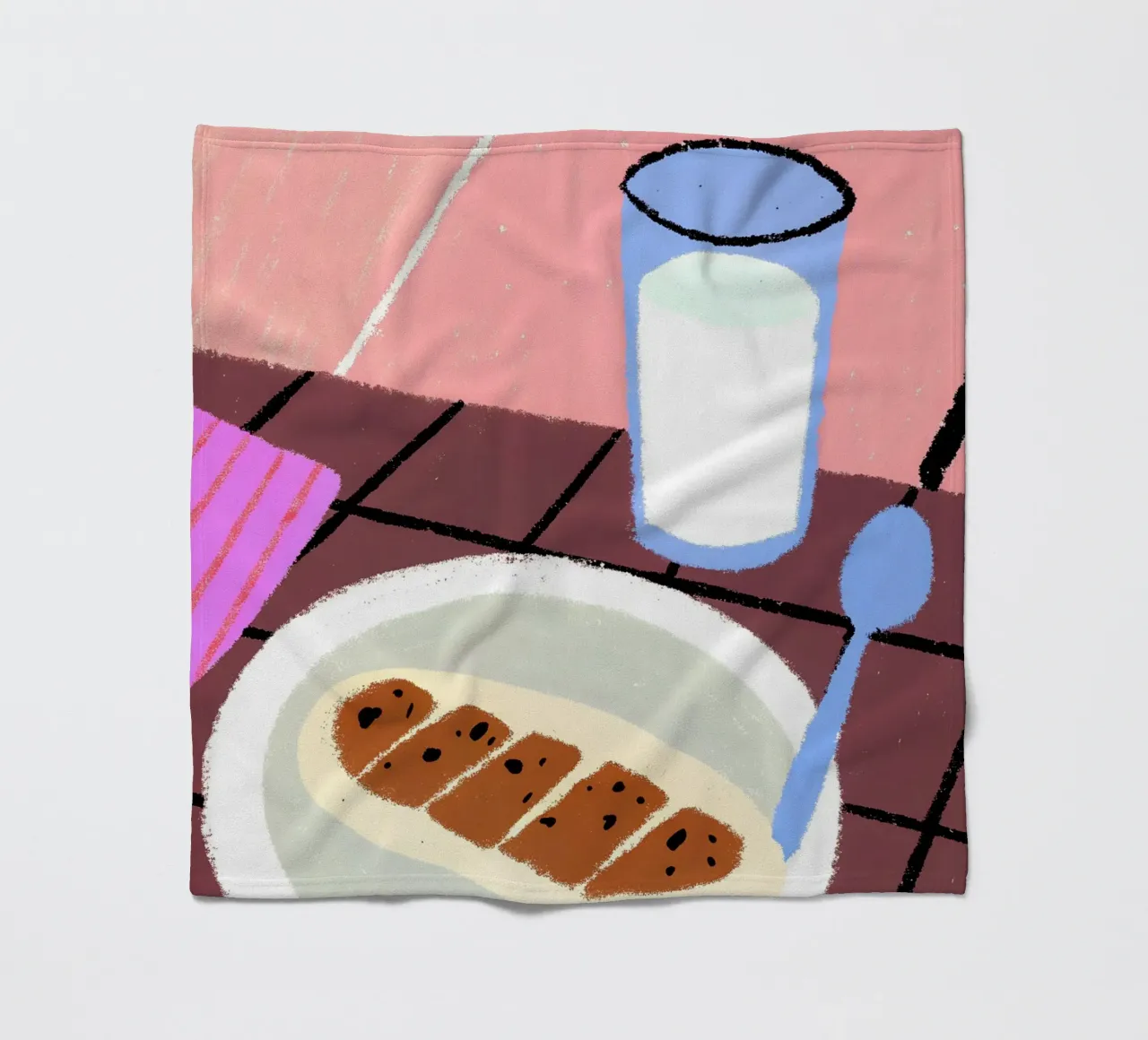 Milk And Food fleece blanket by PERSONAL TOUCH