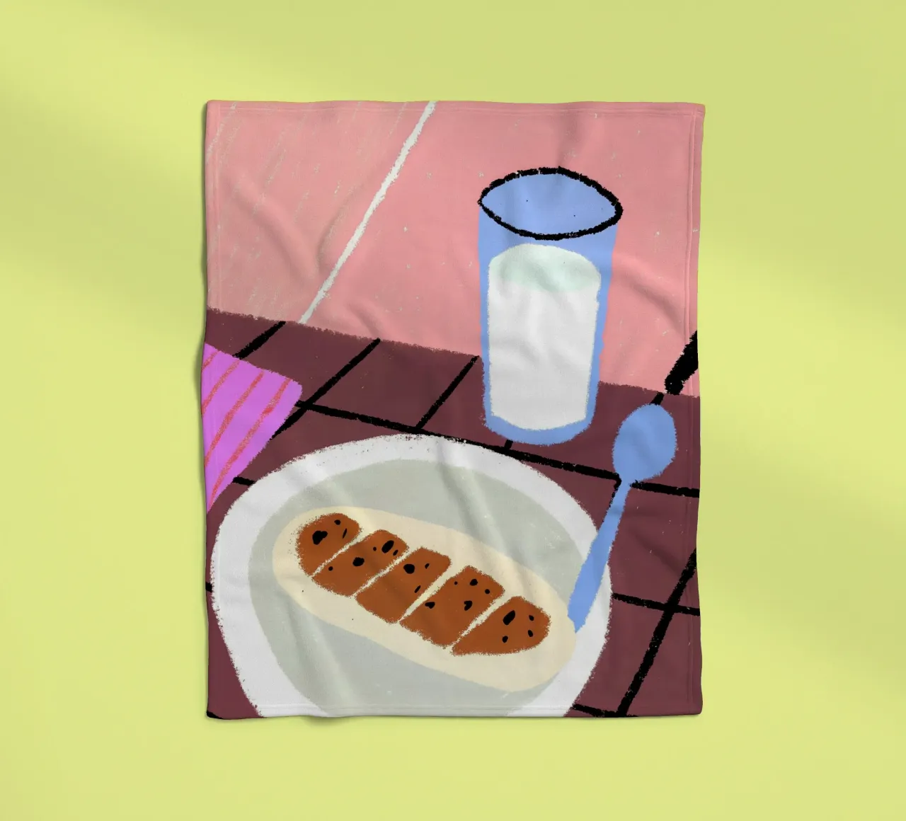 Milk And Food fleece blanket by PERSONAL TOUCH