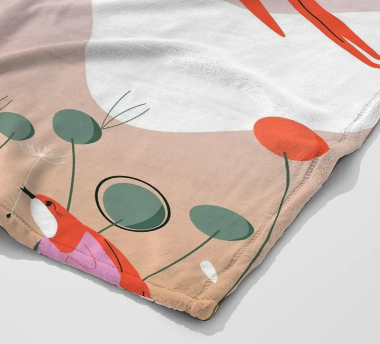 Birds of Spring fleece blanket by Silvie Illustration
