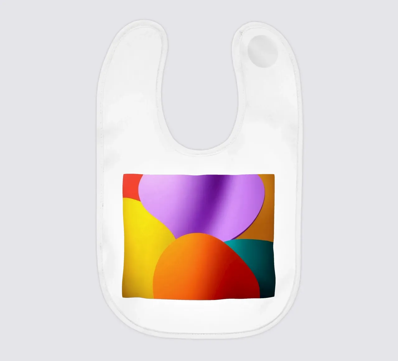 Bunte abstrakte Formen verschmelzen zu einem lebendigen Kunstwerk Babylätzchen von DesignDoodle