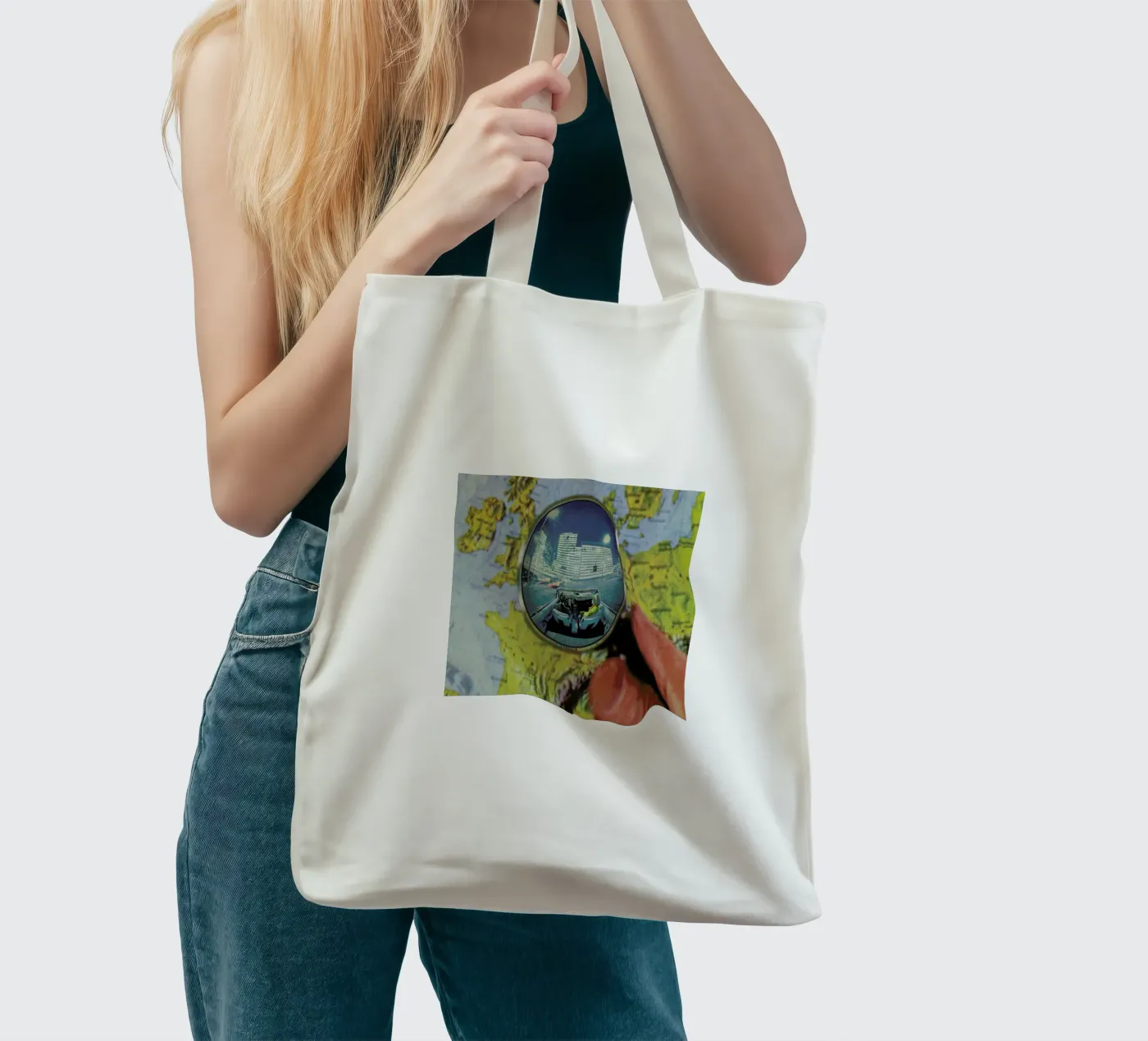 Lets get lost tote bag by Sammy Slabbinck