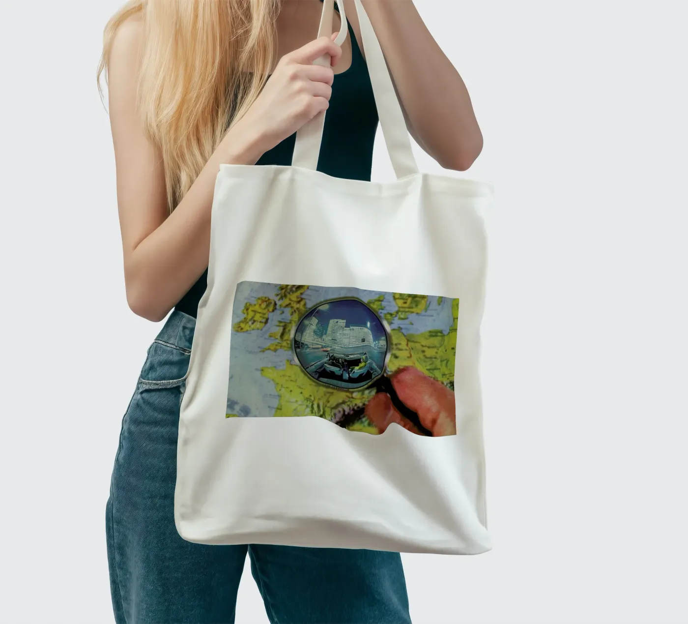Lets get lost tote bag by Sammy Slabbinck