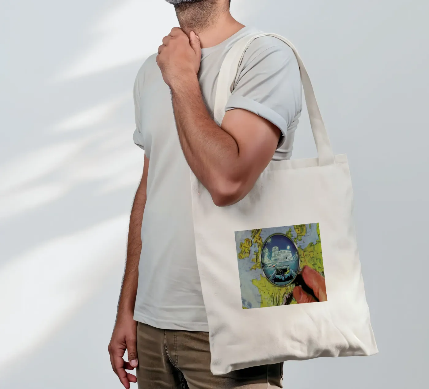 Lets get lost tote bag by Sammy Slabbinck