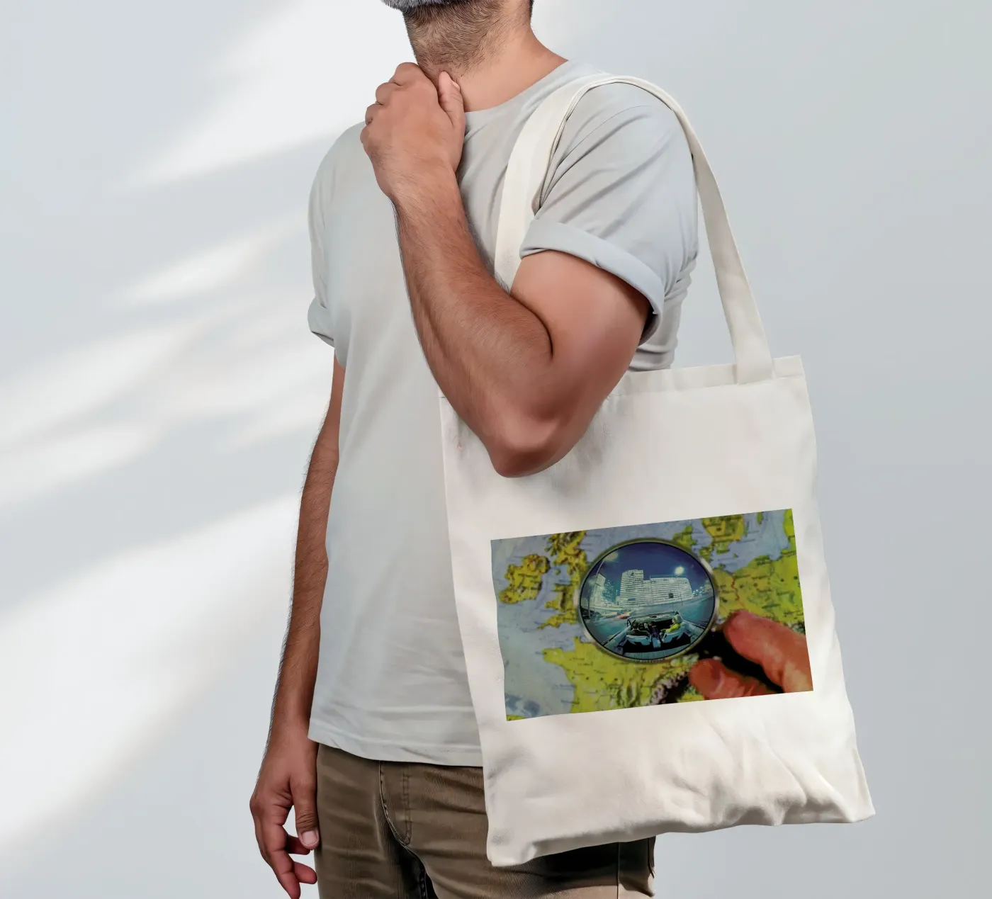 Lets get lost tote bag by Sammy Slabbinck