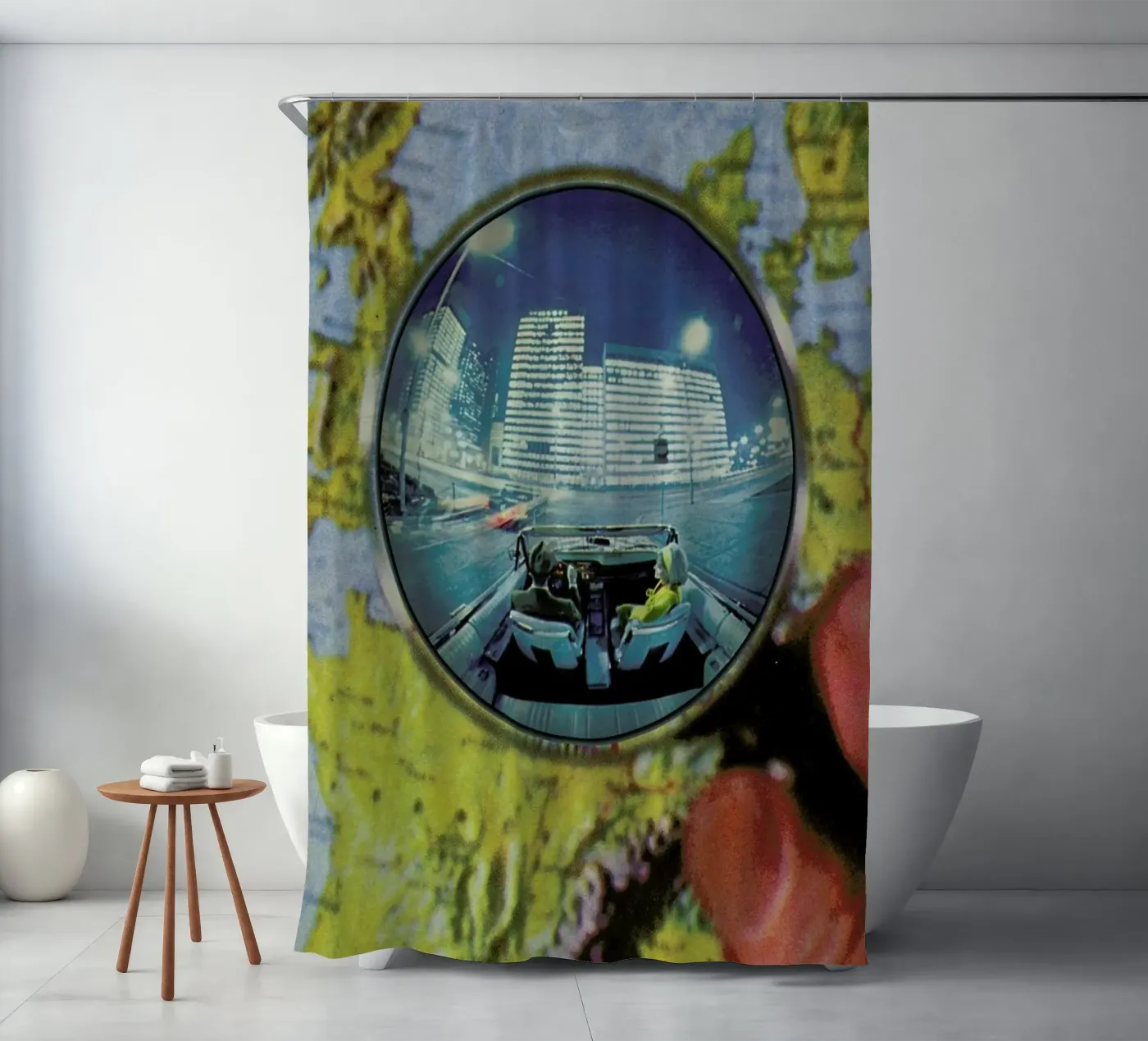 Lets get lost Duschvorhang von Sammy Slabbinck