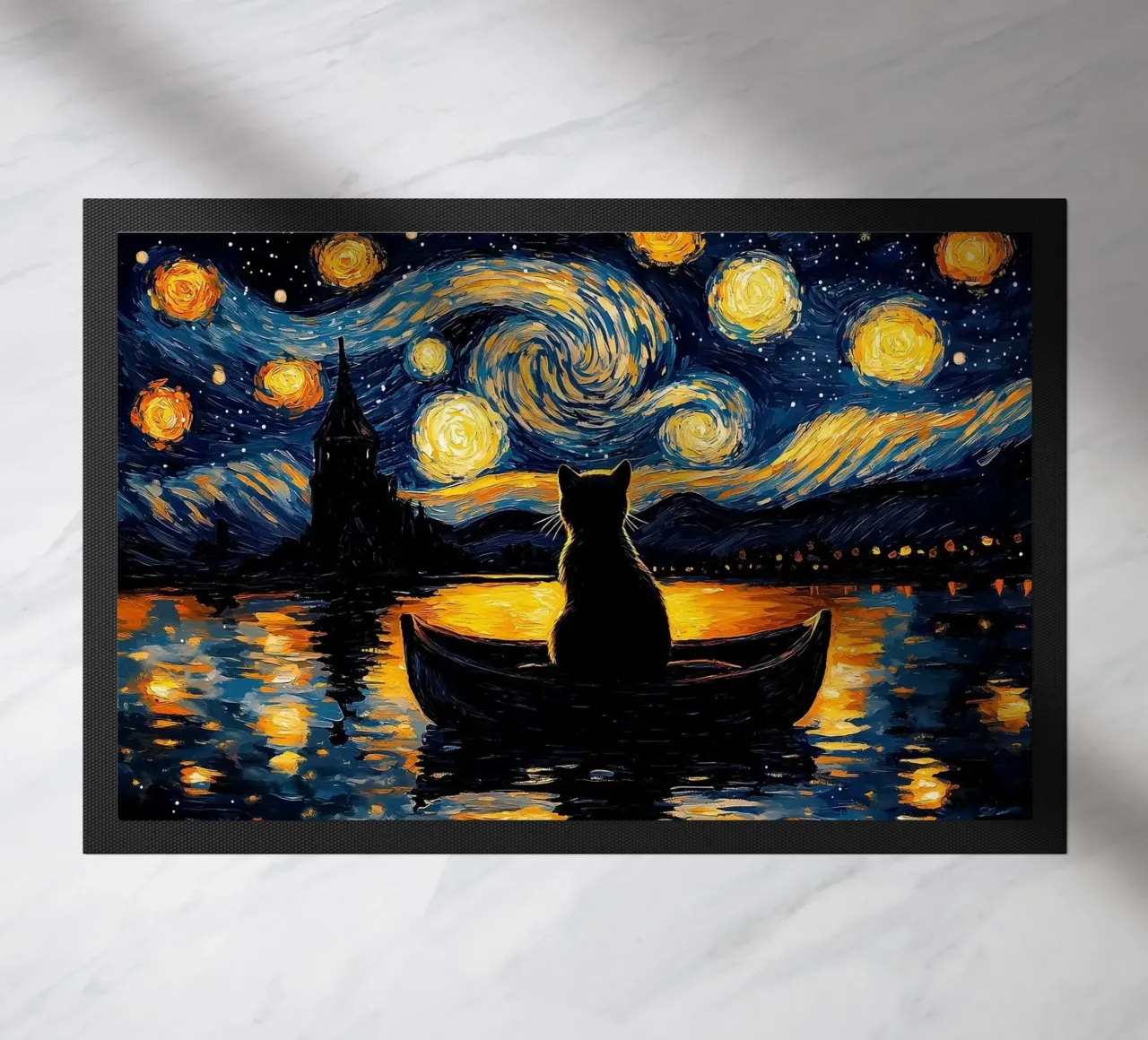 cat doormat by Abstract Botanical Art