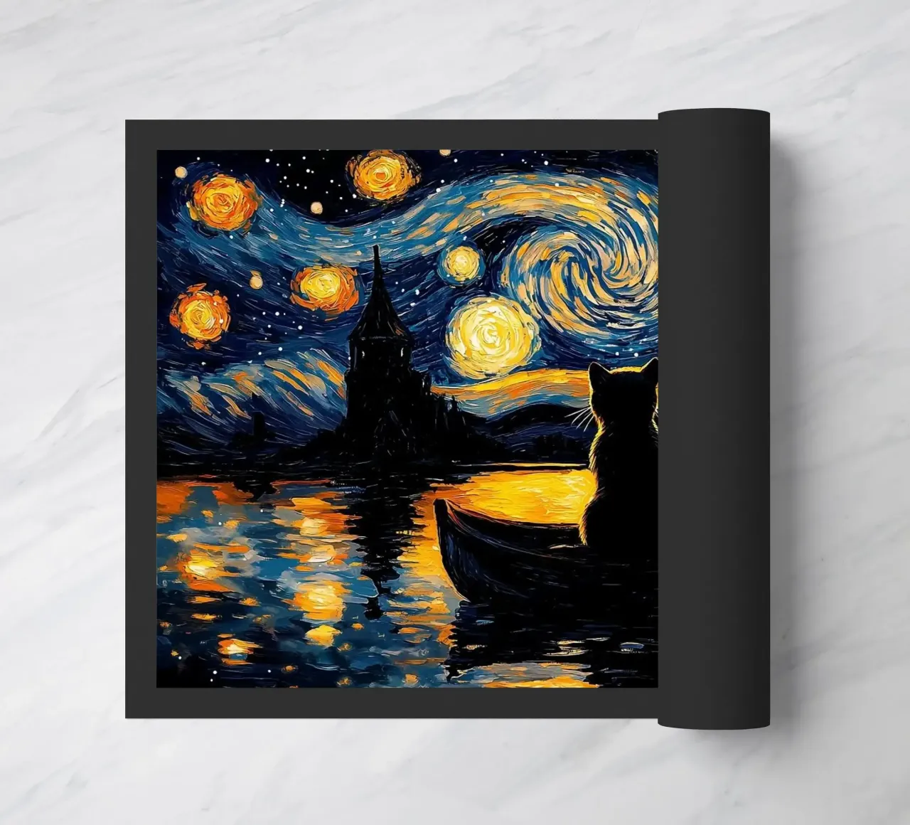 cat doormat by Abstract Botanical Art