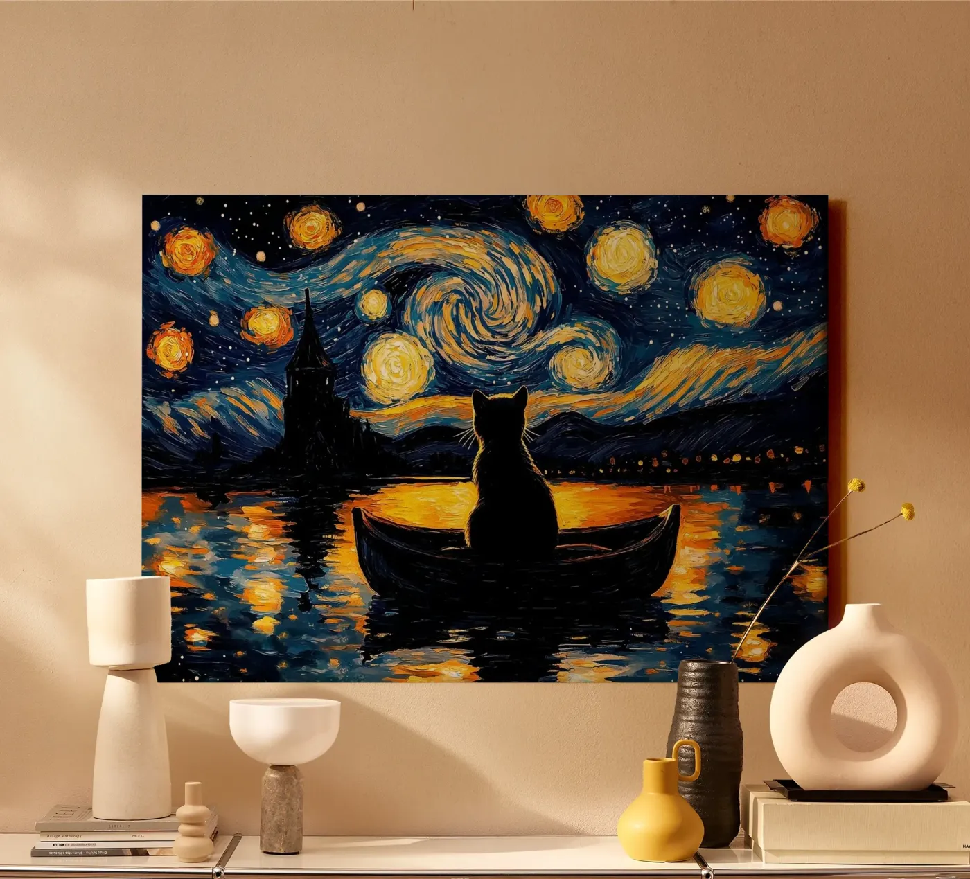 gatto tela da Abstract Botanical Art