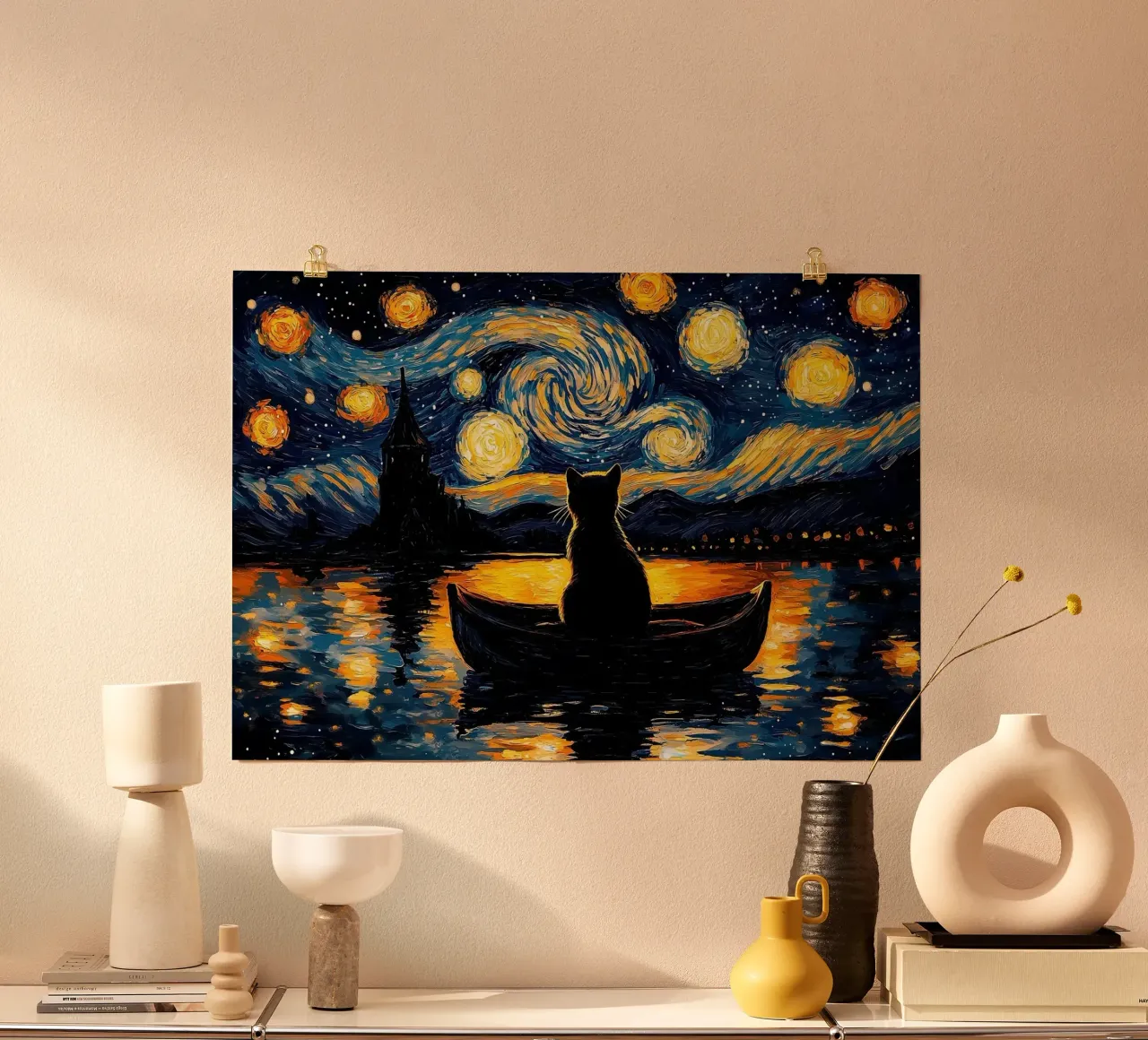 cat poster by Abstract Botanical Art