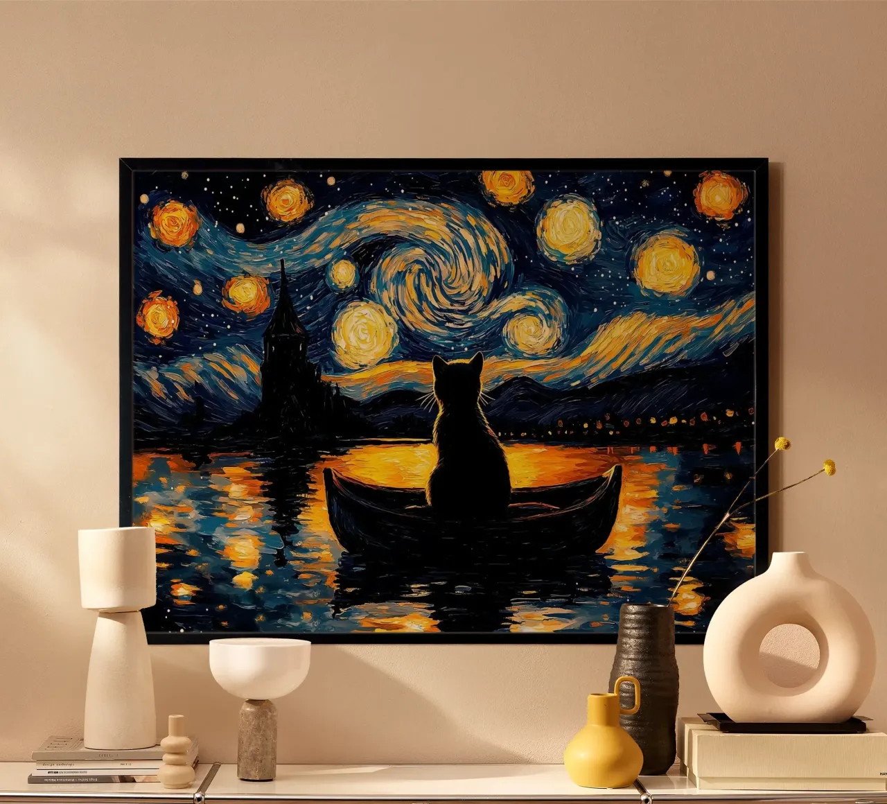 cat poster by Abstract Botanical Art