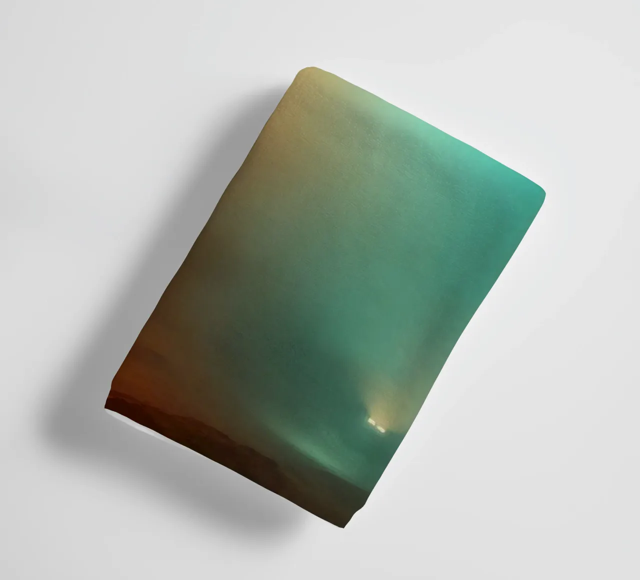 Mysterious cave illuminated by colorful light beams towel by DesignDoodle