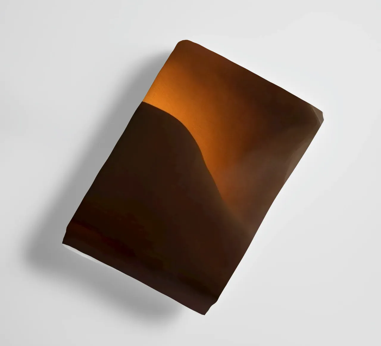 Artistic sculpture emits warm glow amidst mist and light towel by DesignDoodle