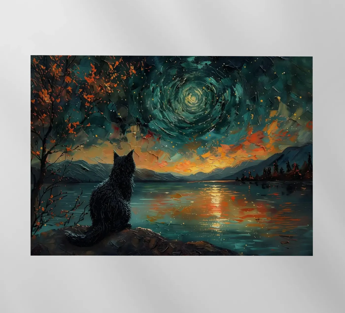 cat backlit folie van Abstract Botanical Art