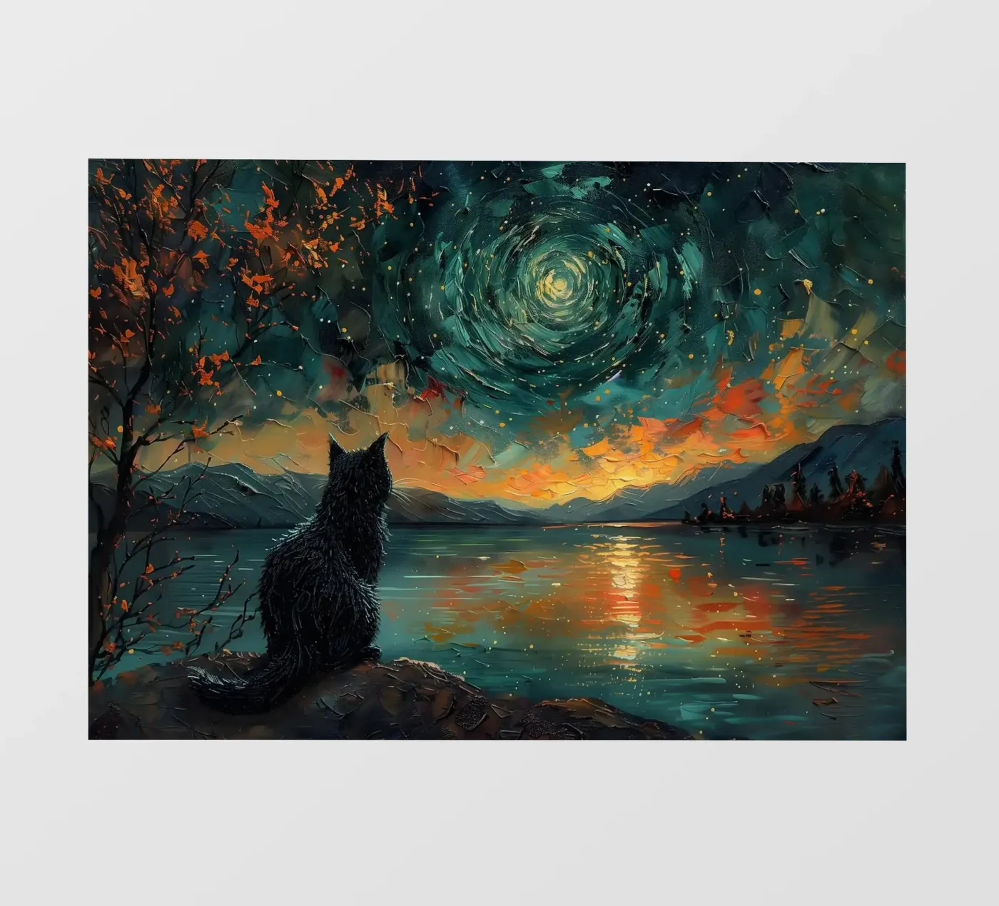 cat backlit folie van Abstract Botanical Art