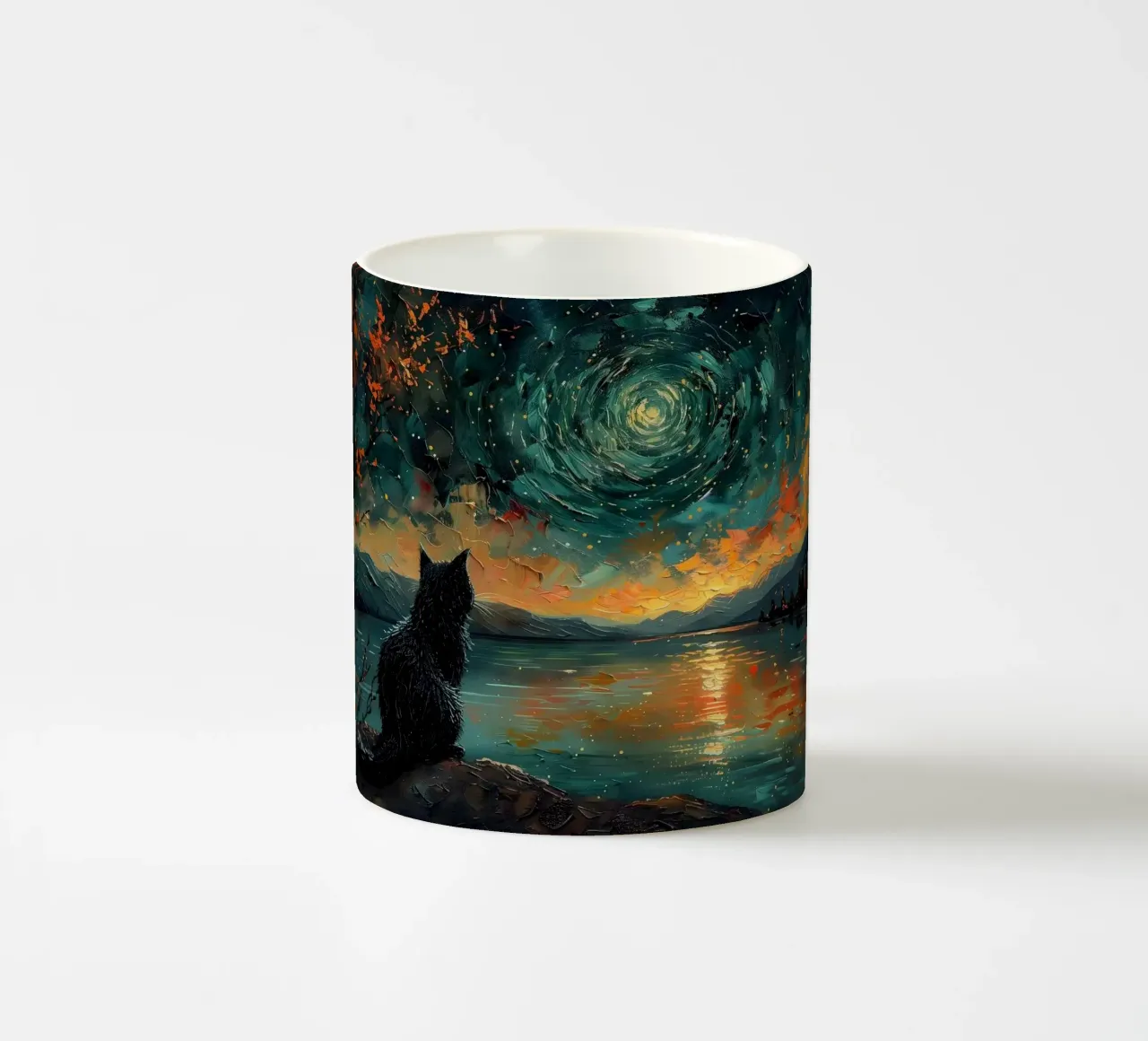 gatto tazza in ceramica da Abstract Botanical Art