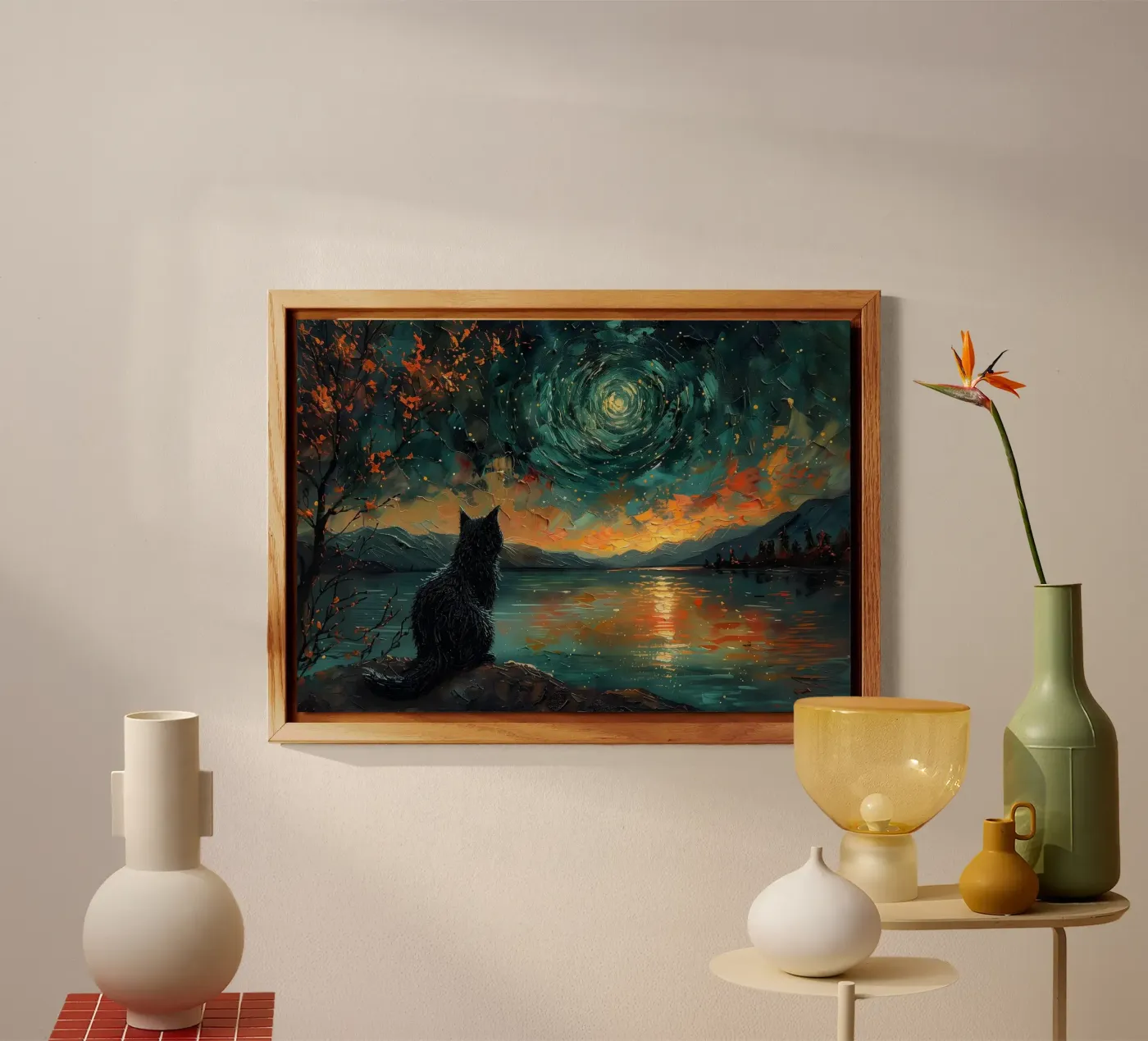 gatto alluminio dibond da Abstract Botanical Art