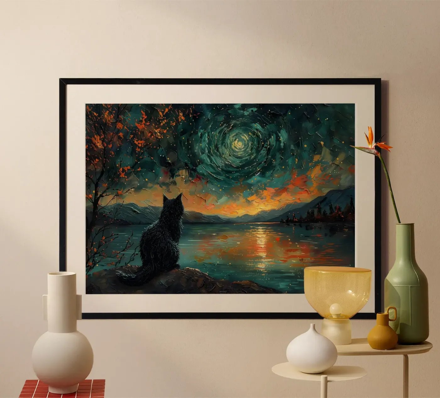 chat poster de Abstract Botanical Art
