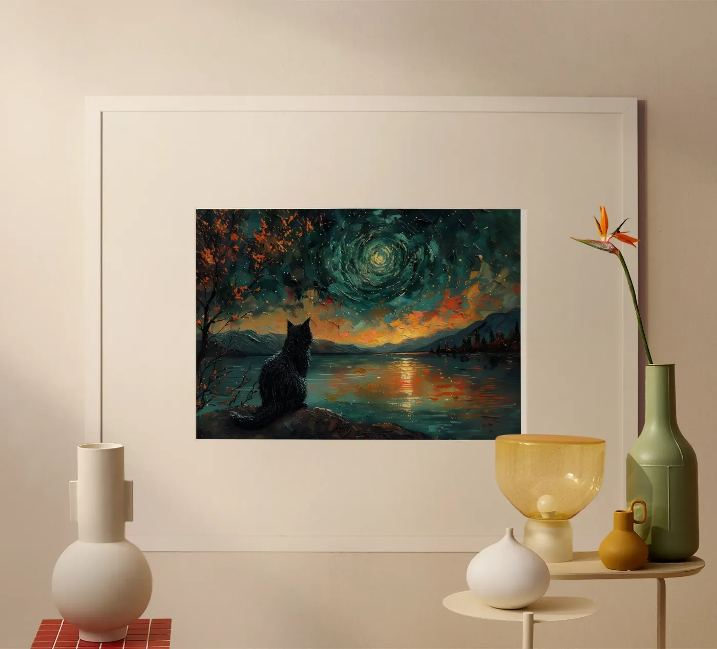 chat poster de Abstract Botanical Art