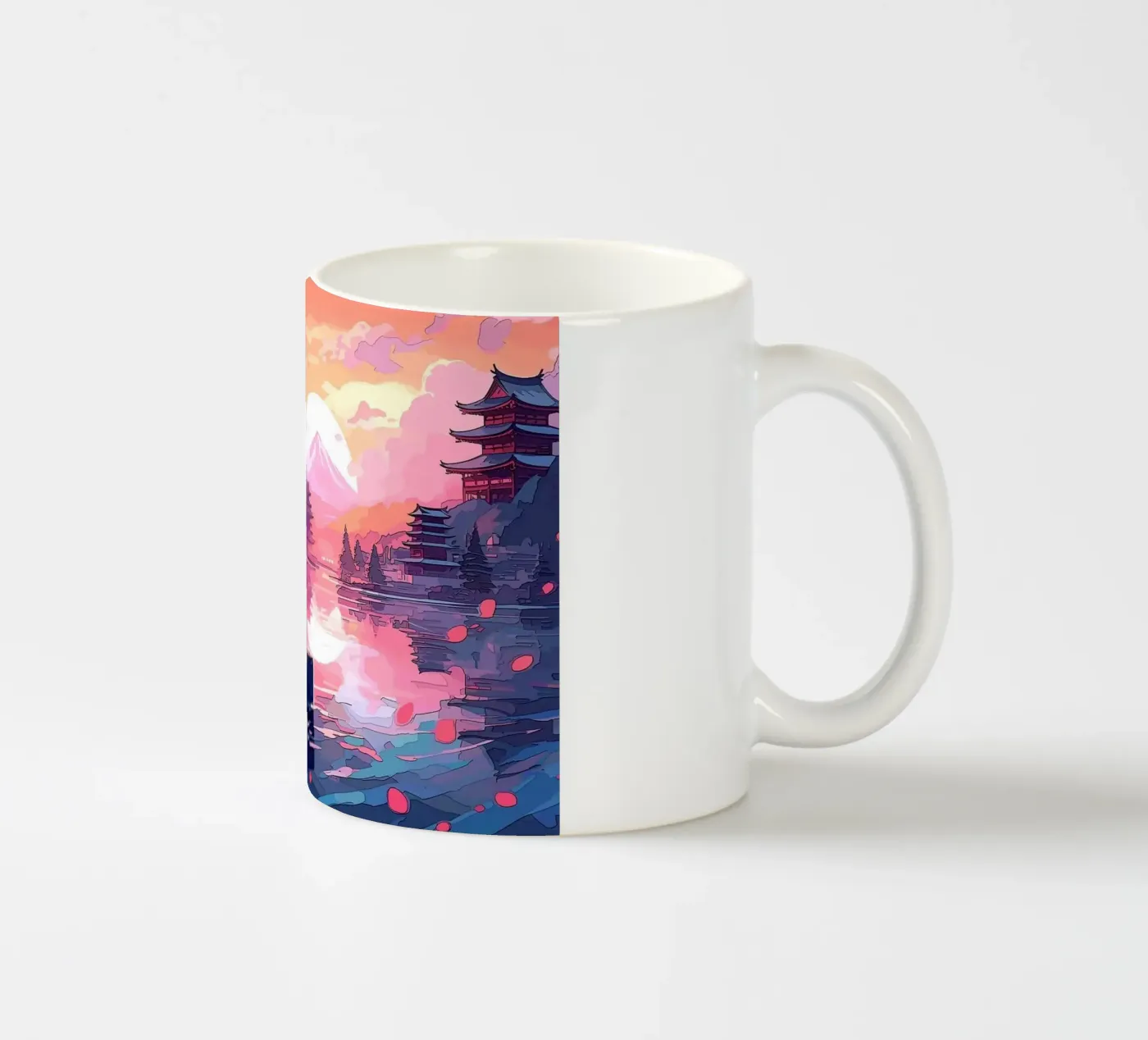 cat ceramic mug by Abstract Botanical Art