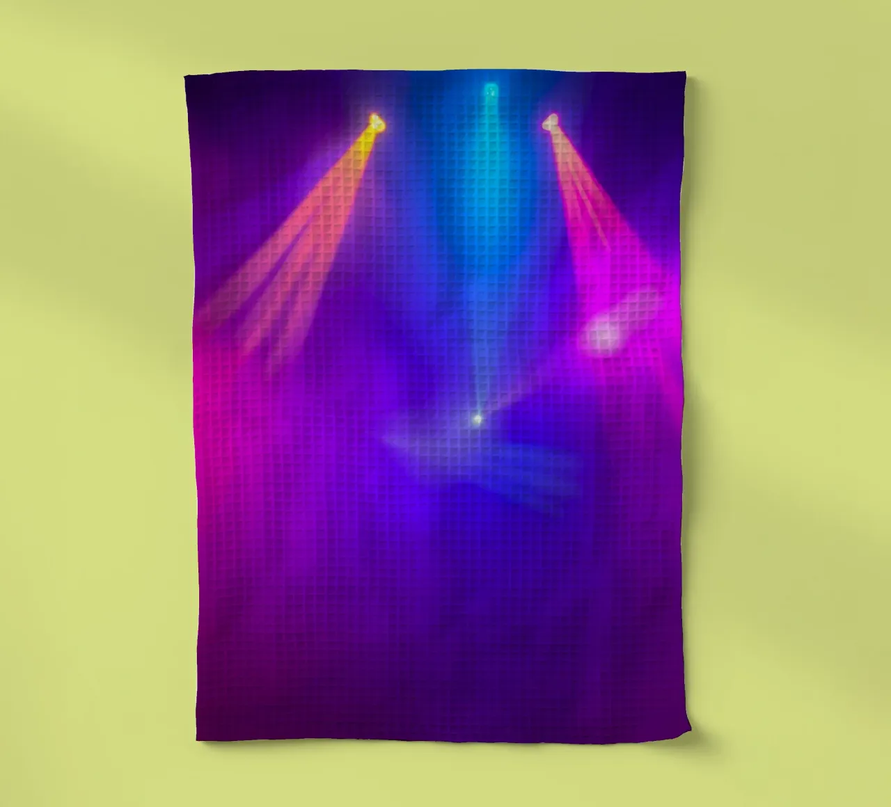 Luci di scena colorate illuminano un'atmosfera nebbiosa canovaccio da cucina da DesignDoodle