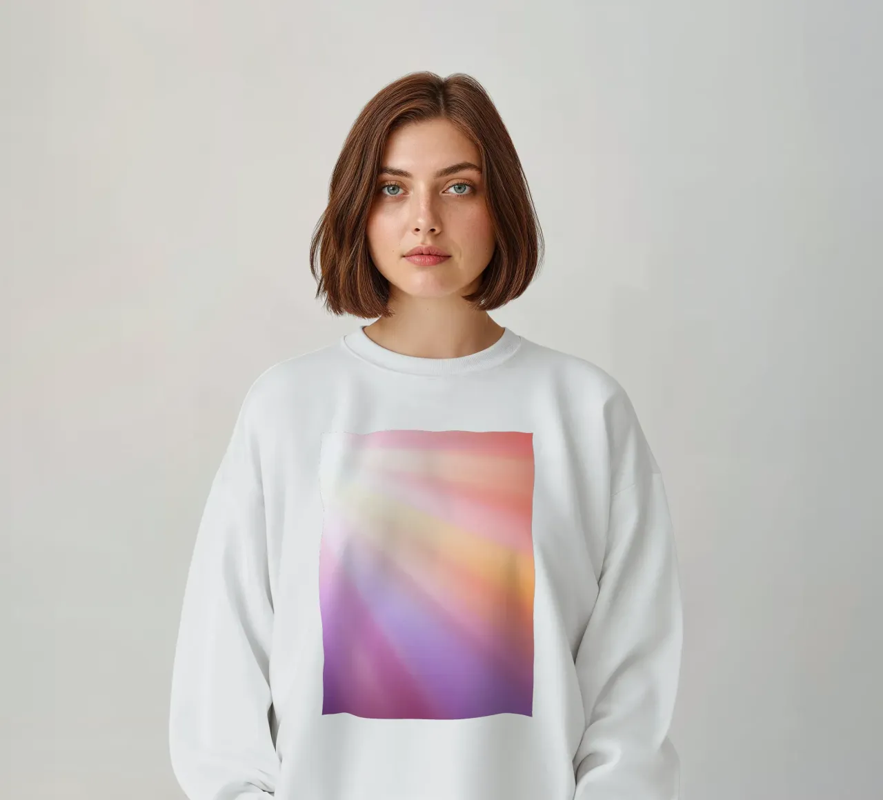 Bright rays of sunlight create a colorful gradient sweatshirt by DesignDoodle