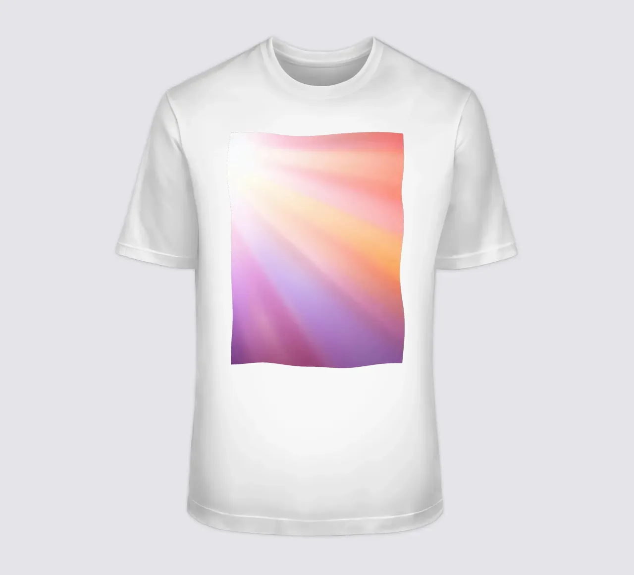 Bright rays of sunlight create a colorful gradient t-shirt by DesignDoodle