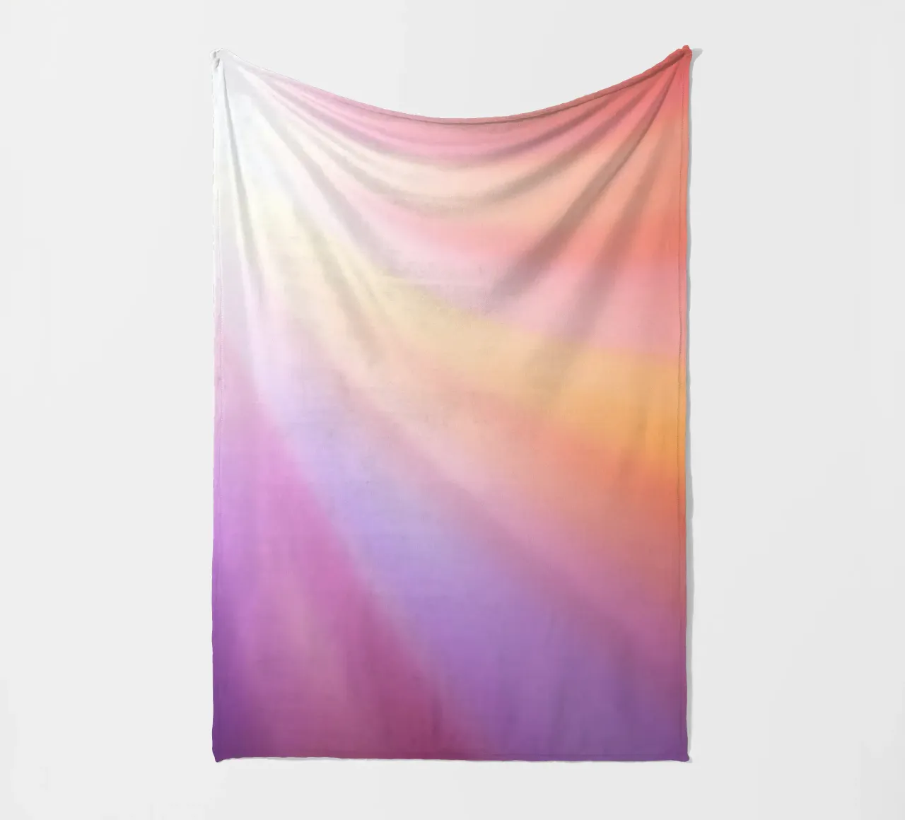Bright rays of sunlight create a colorful gradient fleece blanket by DesignDoodle
