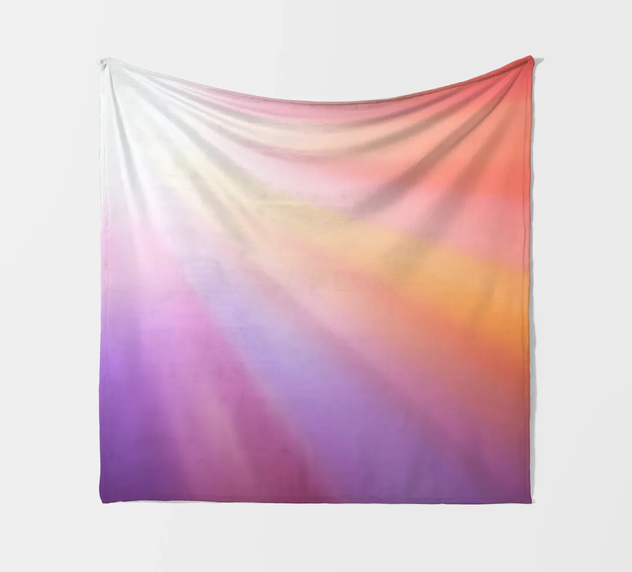 Bright rays of sunlight create a colorful gradient fleece blanket by DesignDoodle