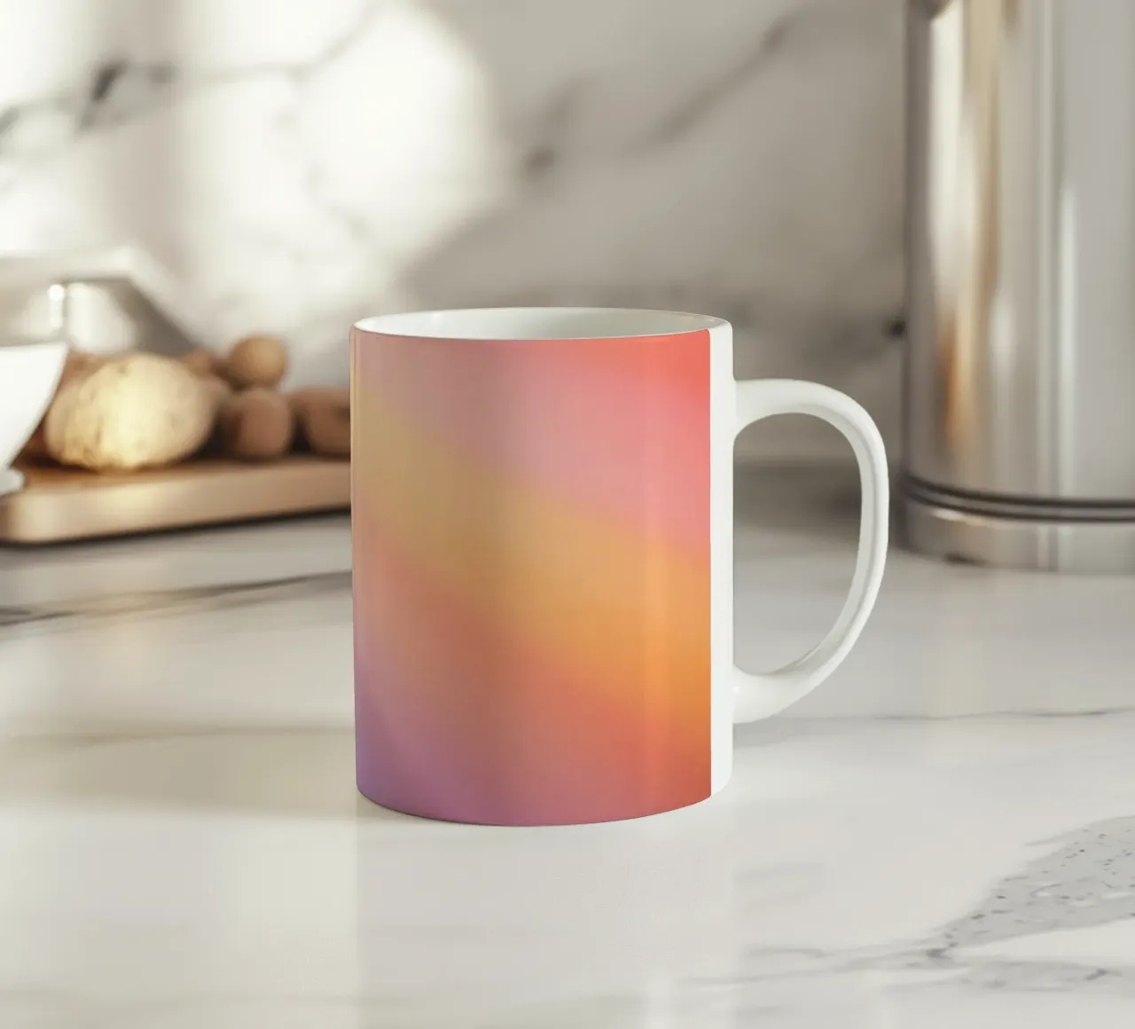 I raggi luminosi del sole creano un gradiente colorato tazza in ceramica da DesignDoodle