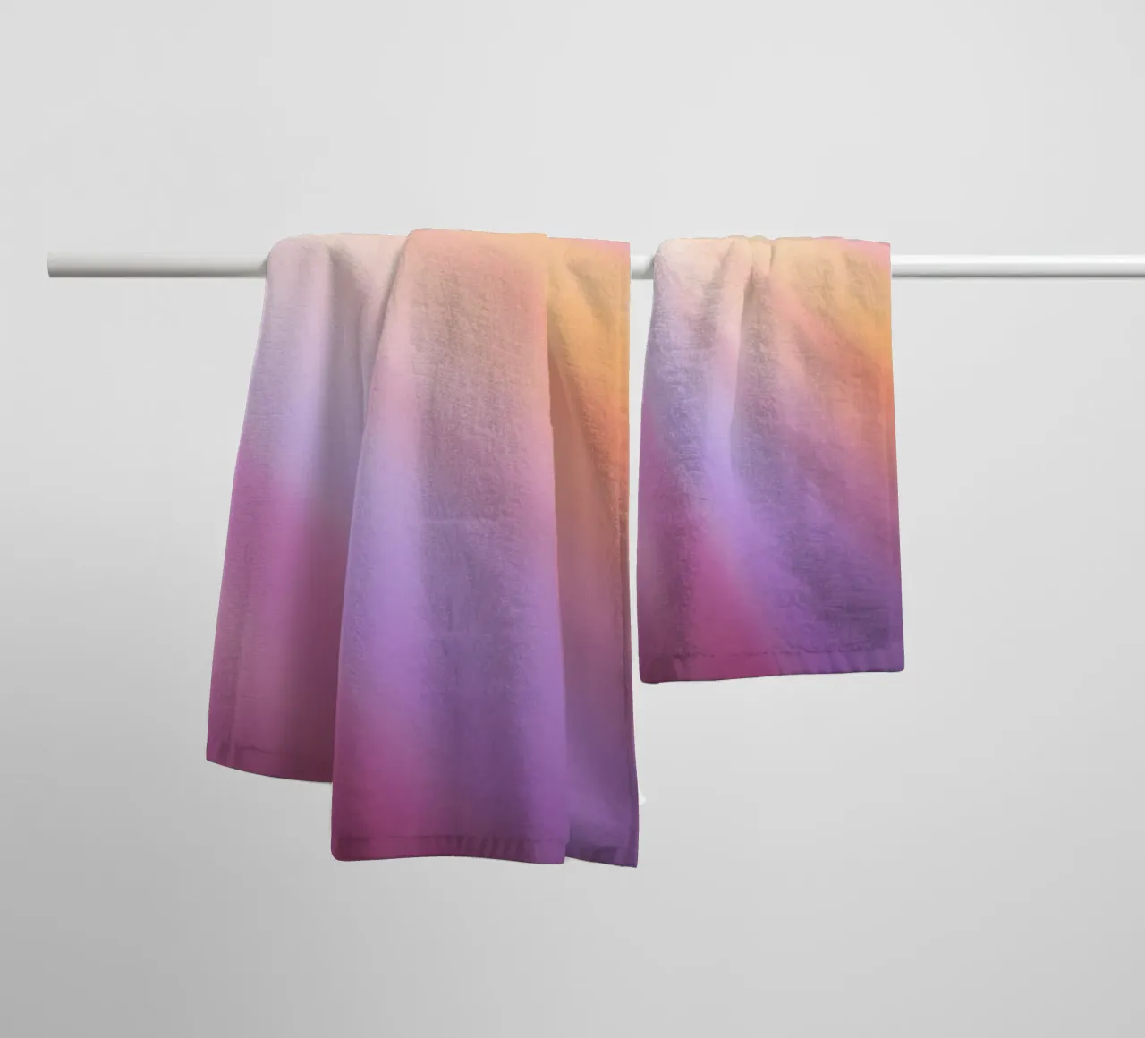 Bright rays of sunlight create a colorful gradient towel by DesignDoodle