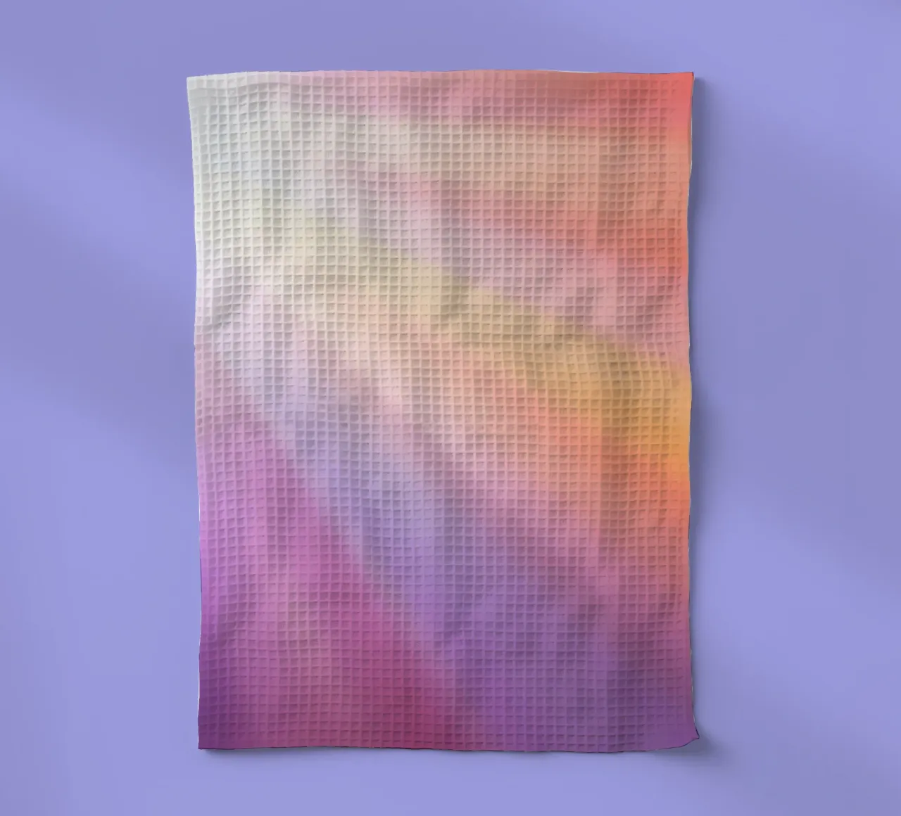 Bright rays of sunlight create a colorful gradient tea towel by DesignDoodle
