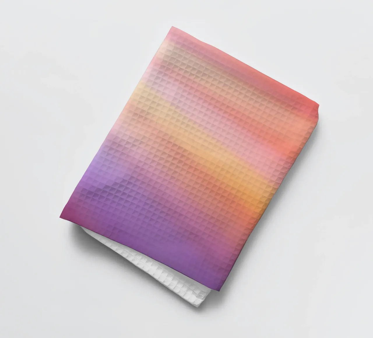 Bright rays of sunlight create a colorful gradient tea towel by DesignDoodle