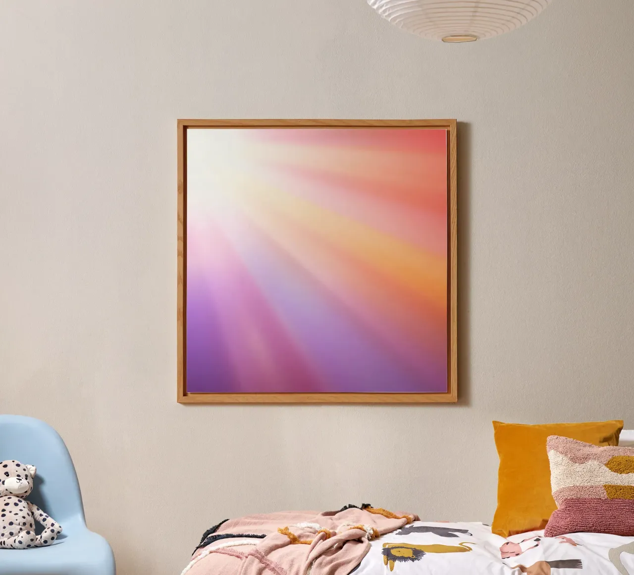 I raggi luminosi del sole creano un gradiente colorato alluminio dibond da DesignDoodle