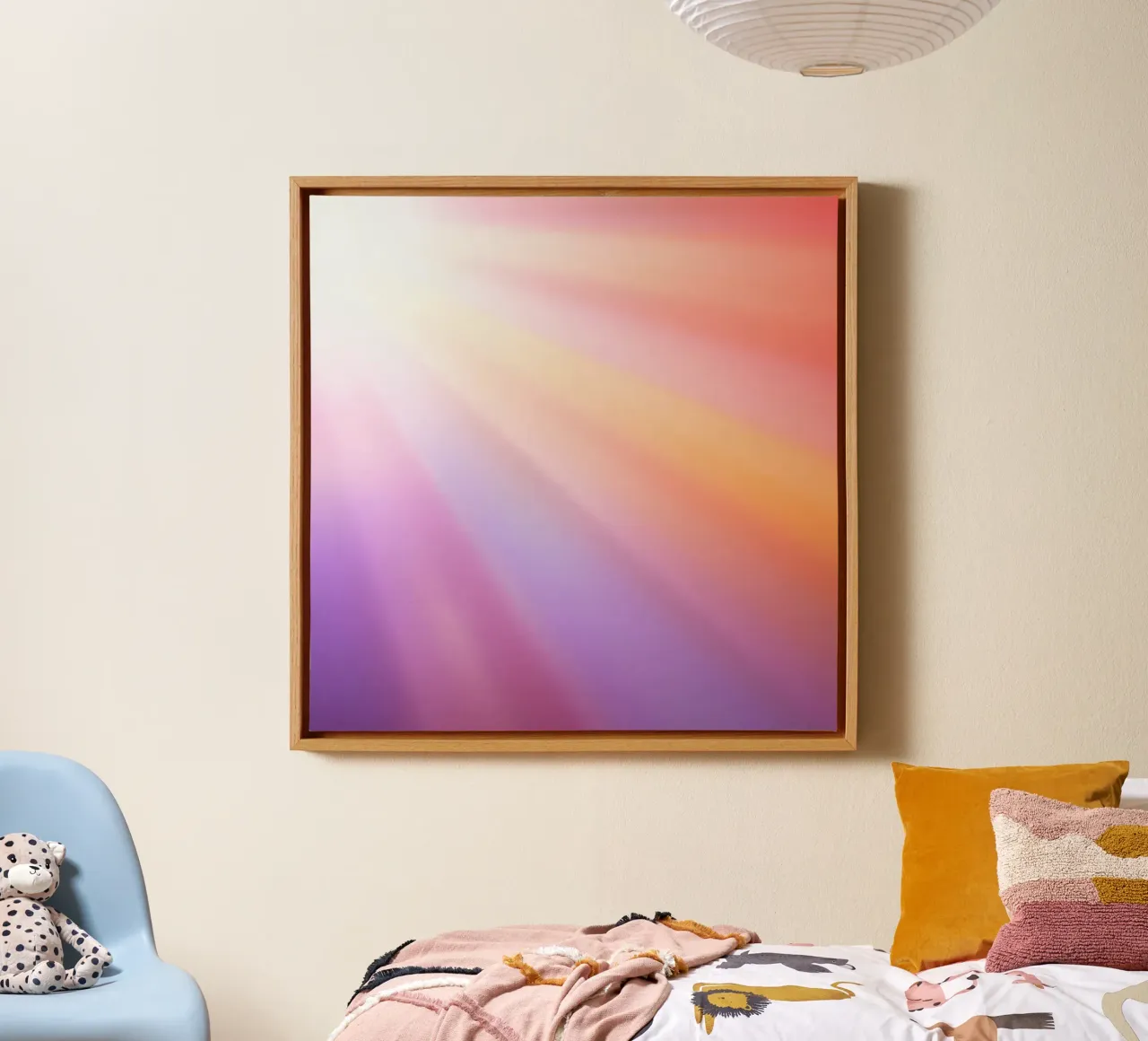 Bright rays of sunlight create a colorful gradient canvas by DesignDoodle