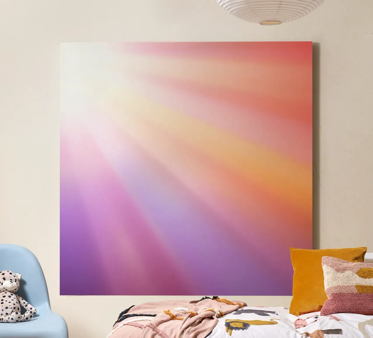 Bright rays of sunlight create a colorful gradient canvas by DesignDoodle