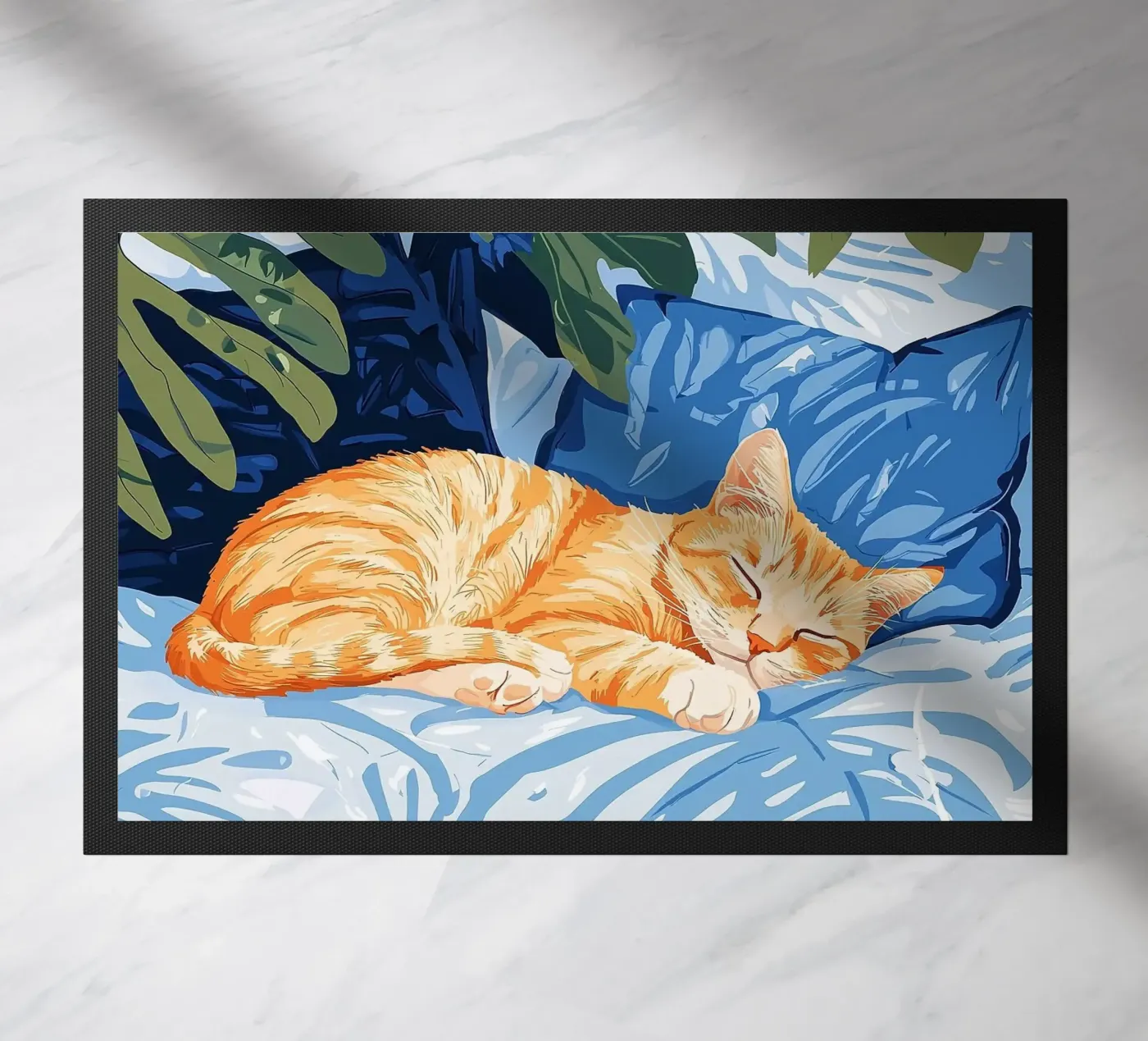 cat doormat by Abstract Botanical Art