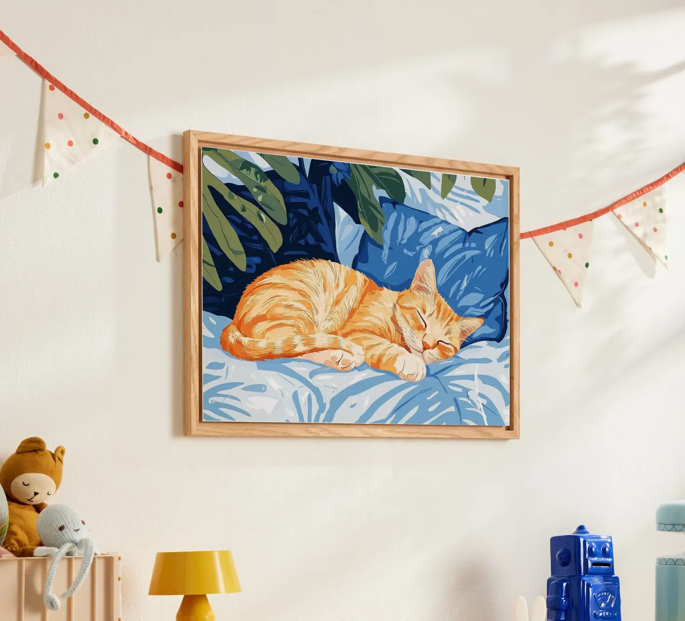 Katze Acryl-Glas von Abstract Botanical Art