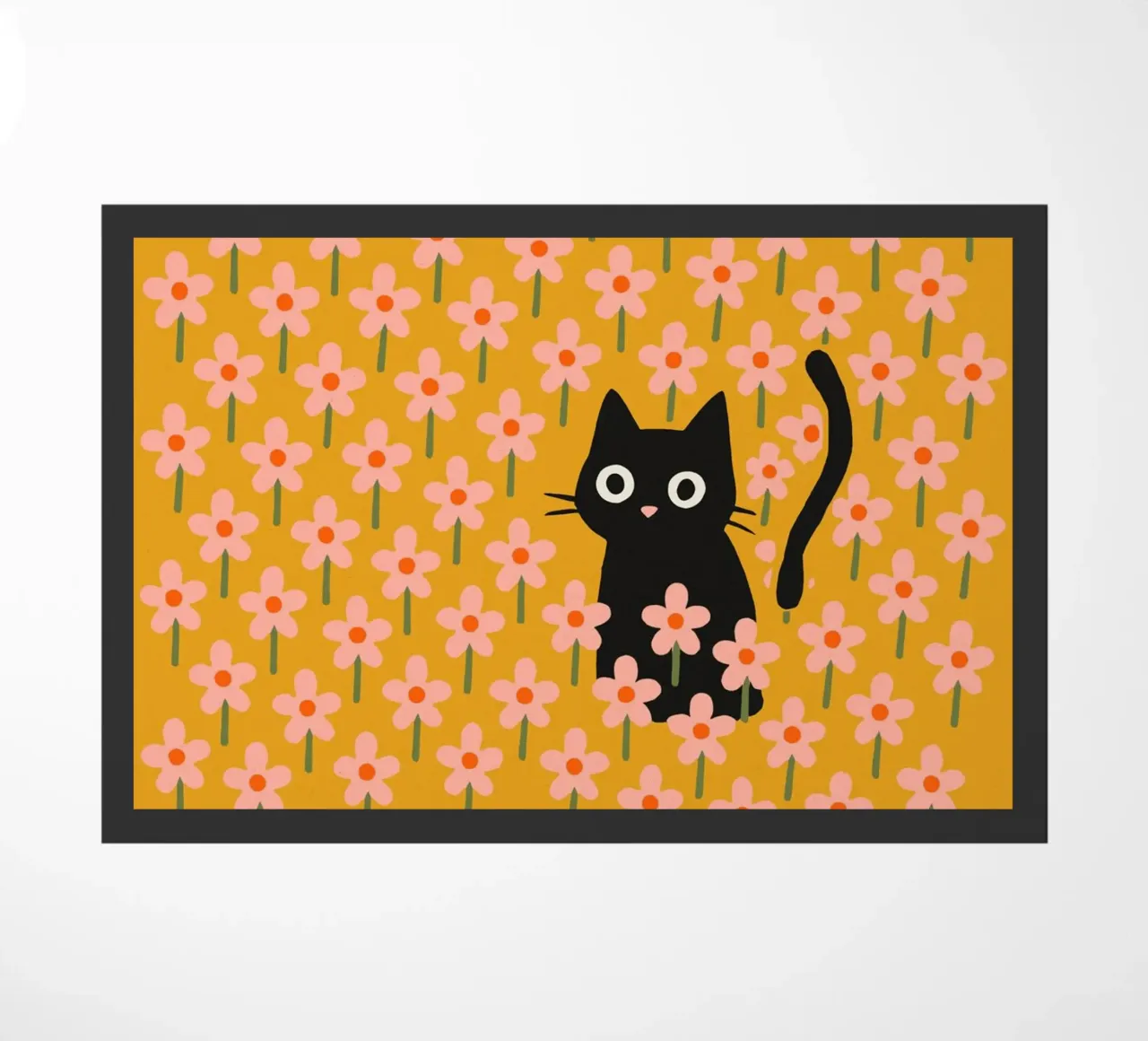 Cat In Flower Garden zerbino da treechild