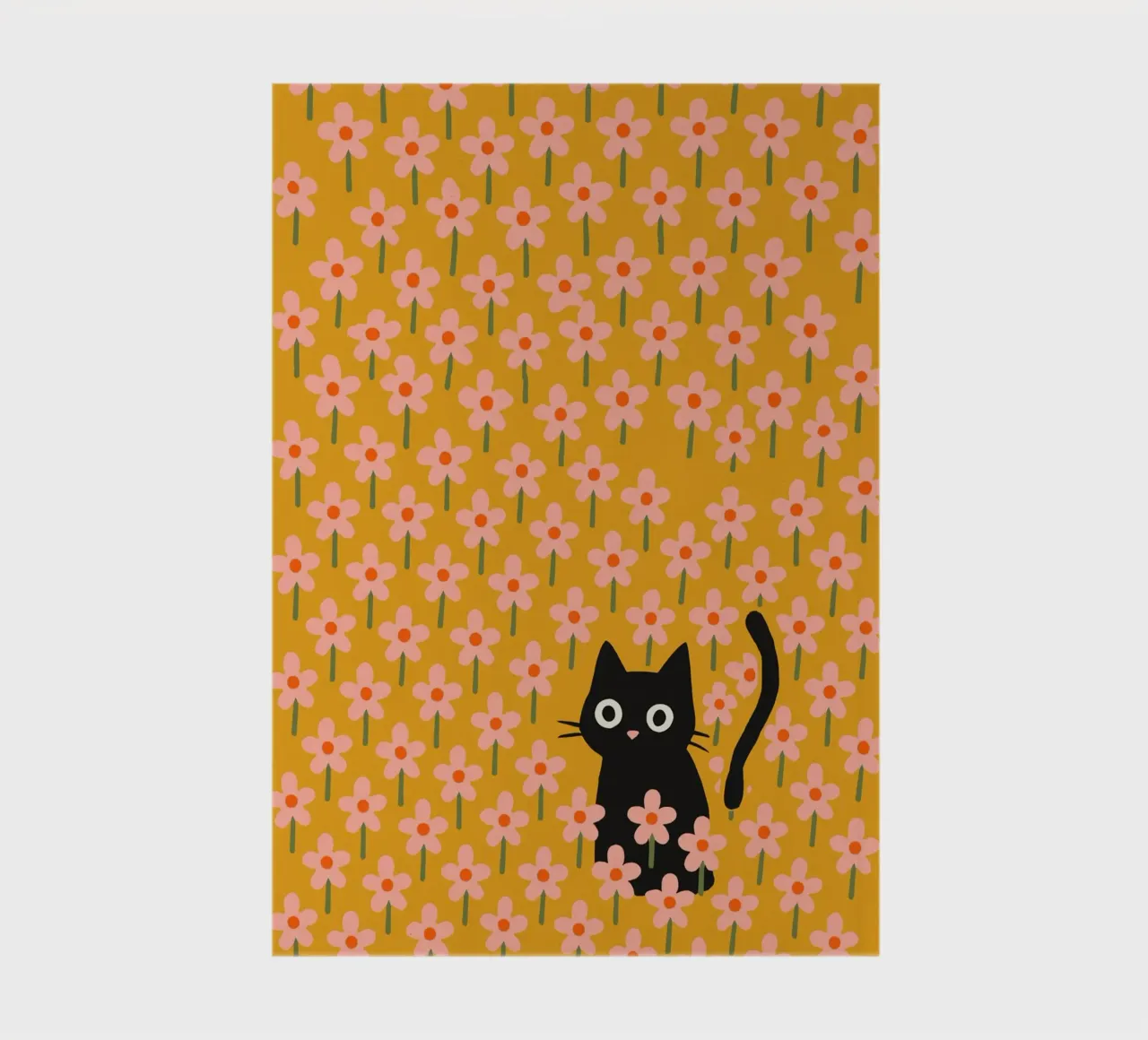 Cat In Flower Garden notebook by treechild