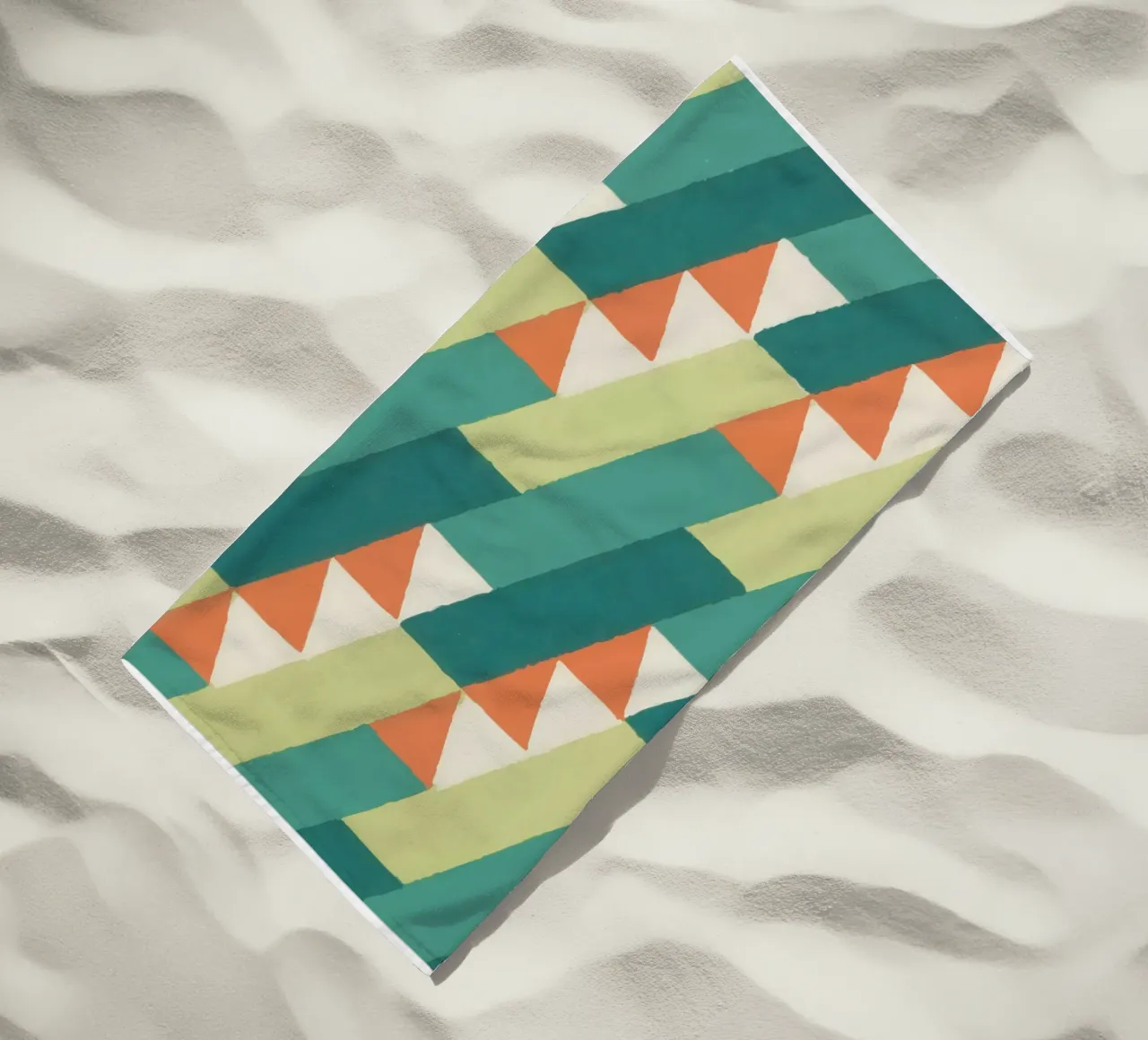 Motif géométrique en diagonale – Style rétro vibrant telo mare da luciette plastique