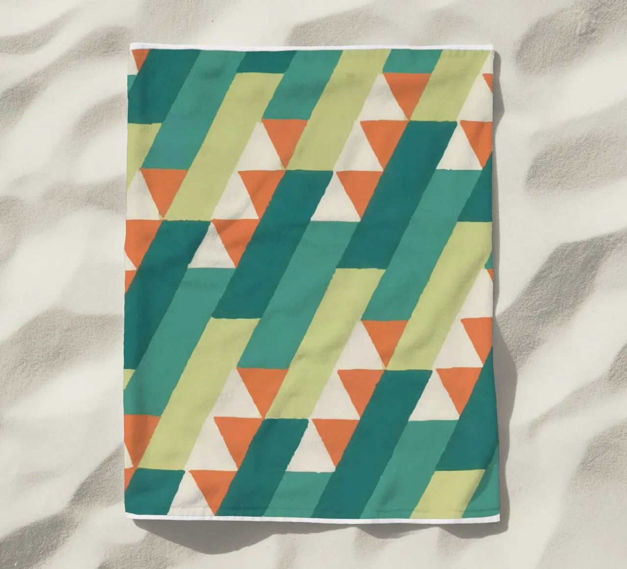 Motif géométrique en diagonale – Style rétro vibrant telo mare da luciette plastique