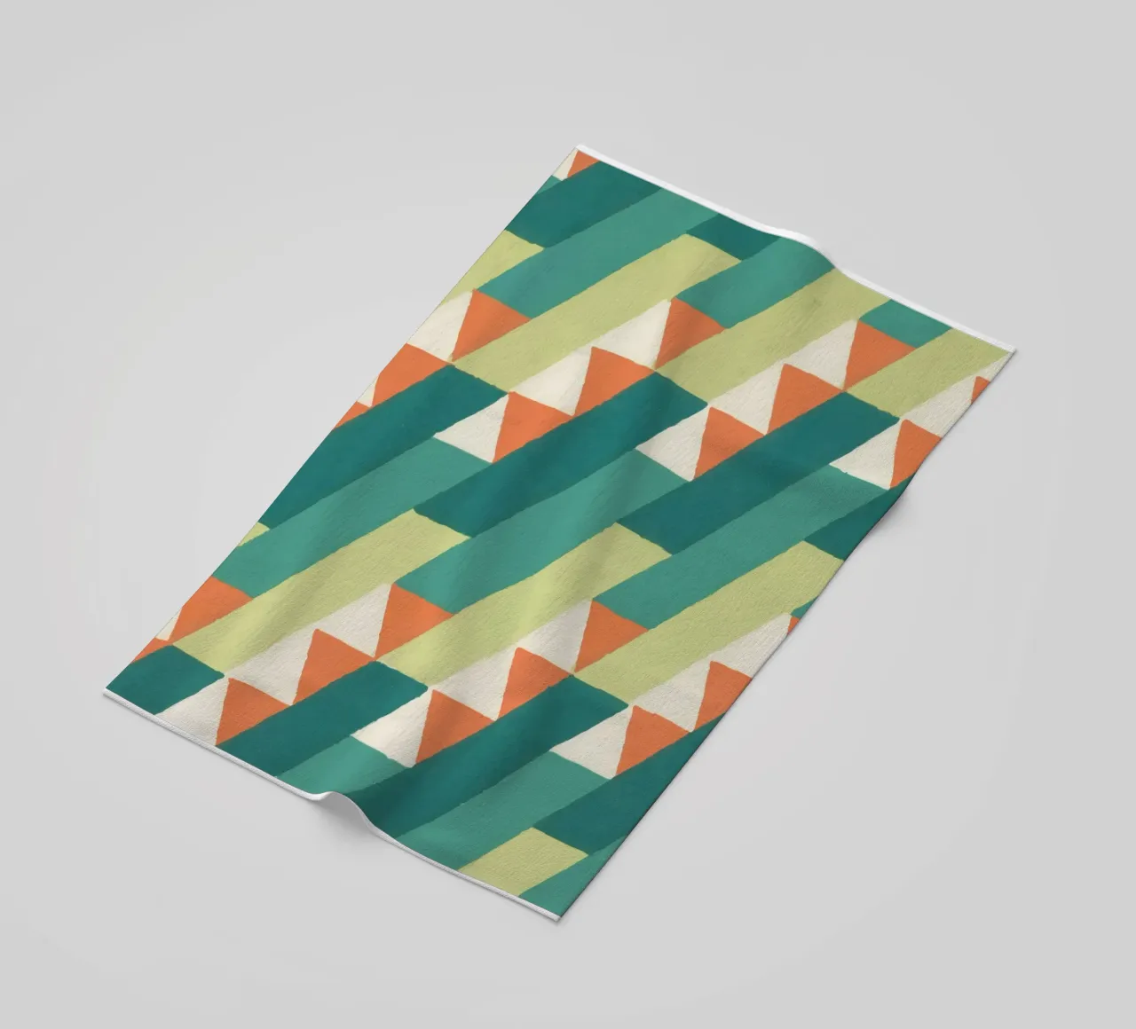 Motif géométrique en diagonale – Style rétro vibrant telo mare da luciette plastique