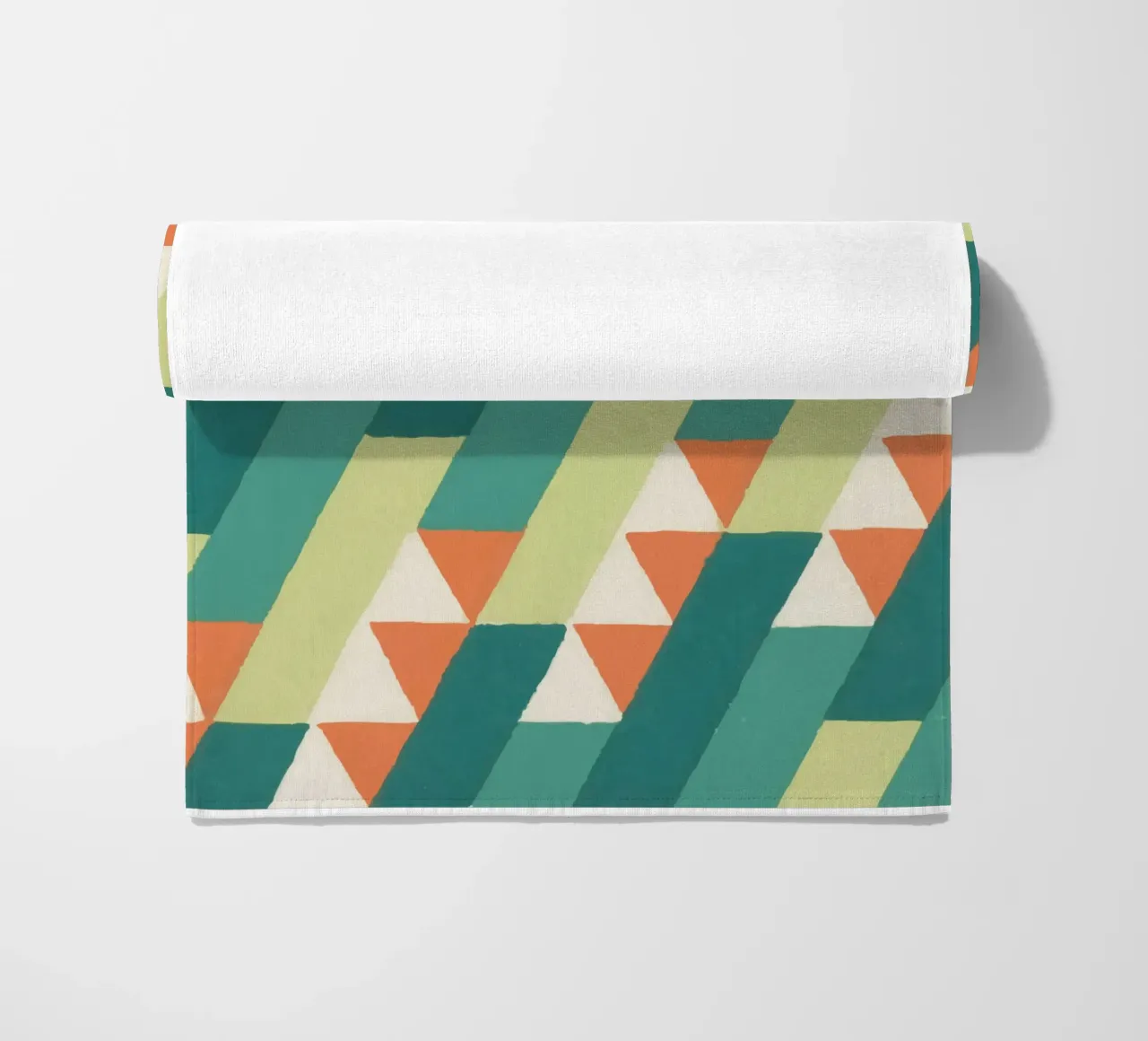 Motif géométrique en diagonale – Style rétro vibrant telo mare da luciette plastique