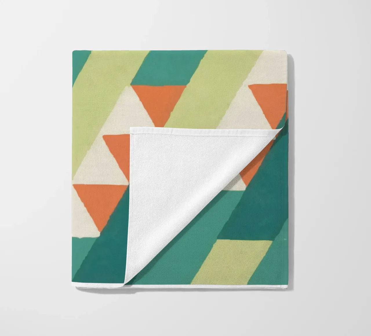 Motif géométrique en diagonale – Style rétro vibrant telo mare da luciette plastique