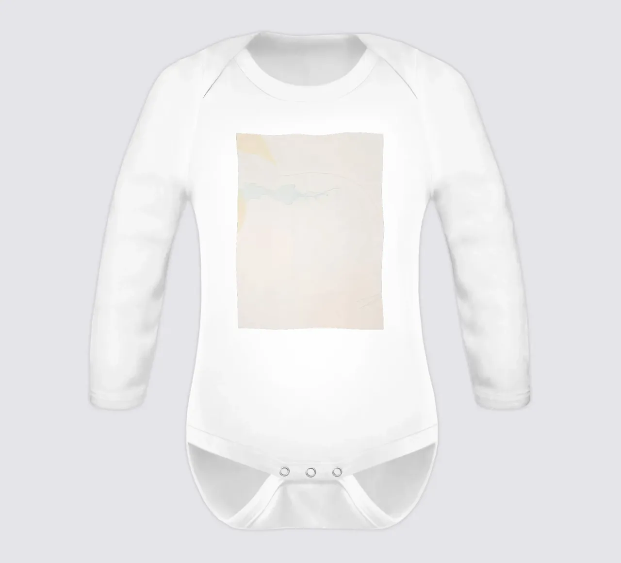 Schöne abstrakte Malerei mit Pastellfarben auf einem strukturierten Langarm Babybody von DesignDoodle