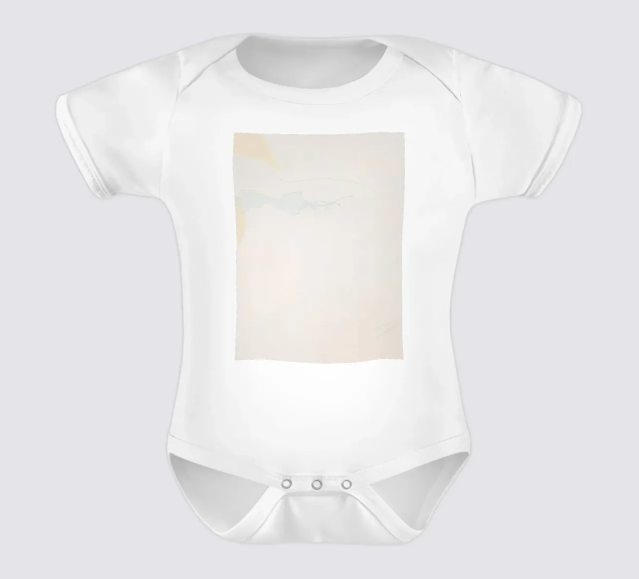 Schöne abstrakte Malerei mit Pastellfarben auf einem strukturierten Kurzarm Babybody von DesignDoodle