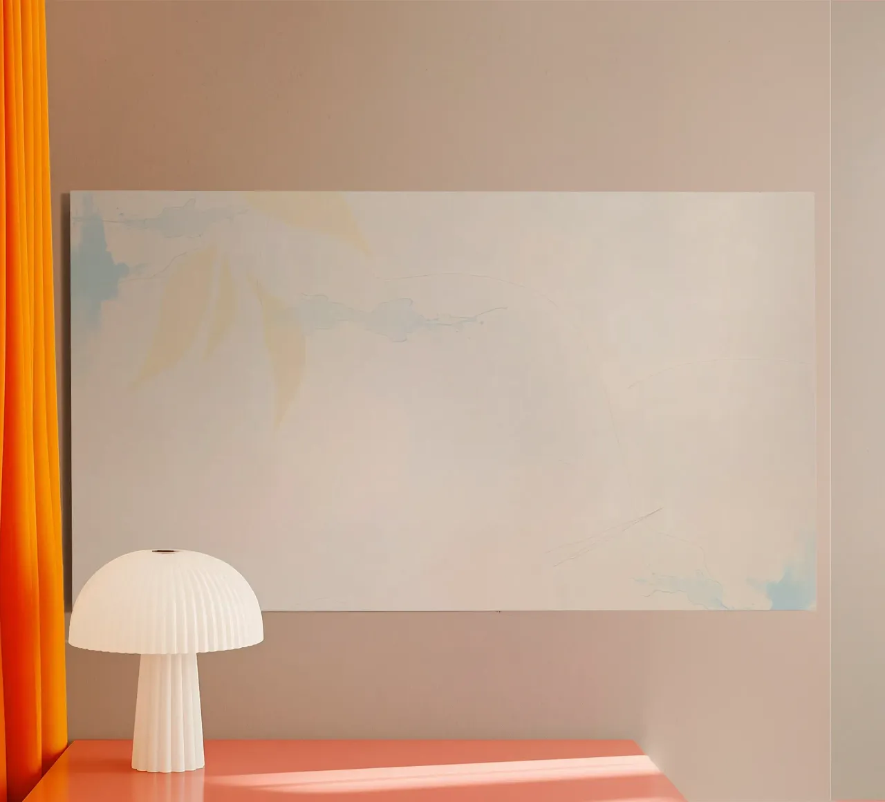 Bellissimo dipinto astratto con colori pastello su una superficie strutturata. alluminio dibond da DesignDoodle